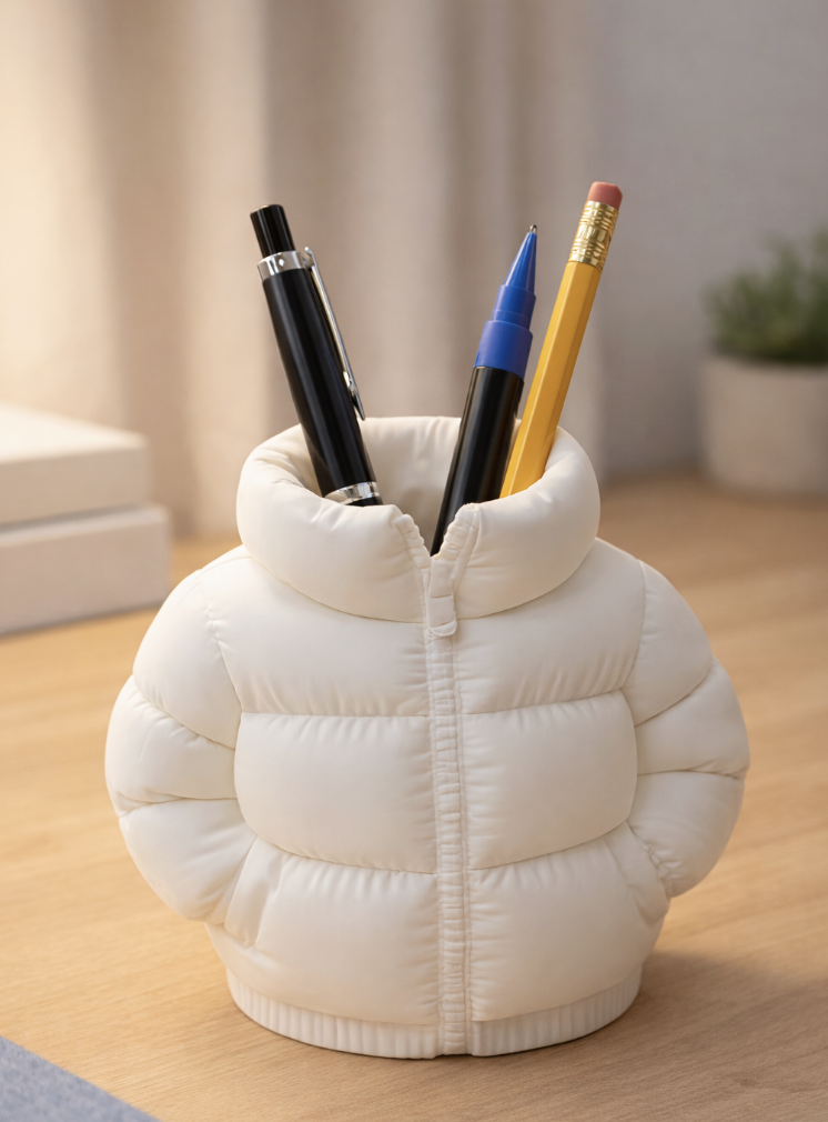 Puffy Jacket Pen Holder