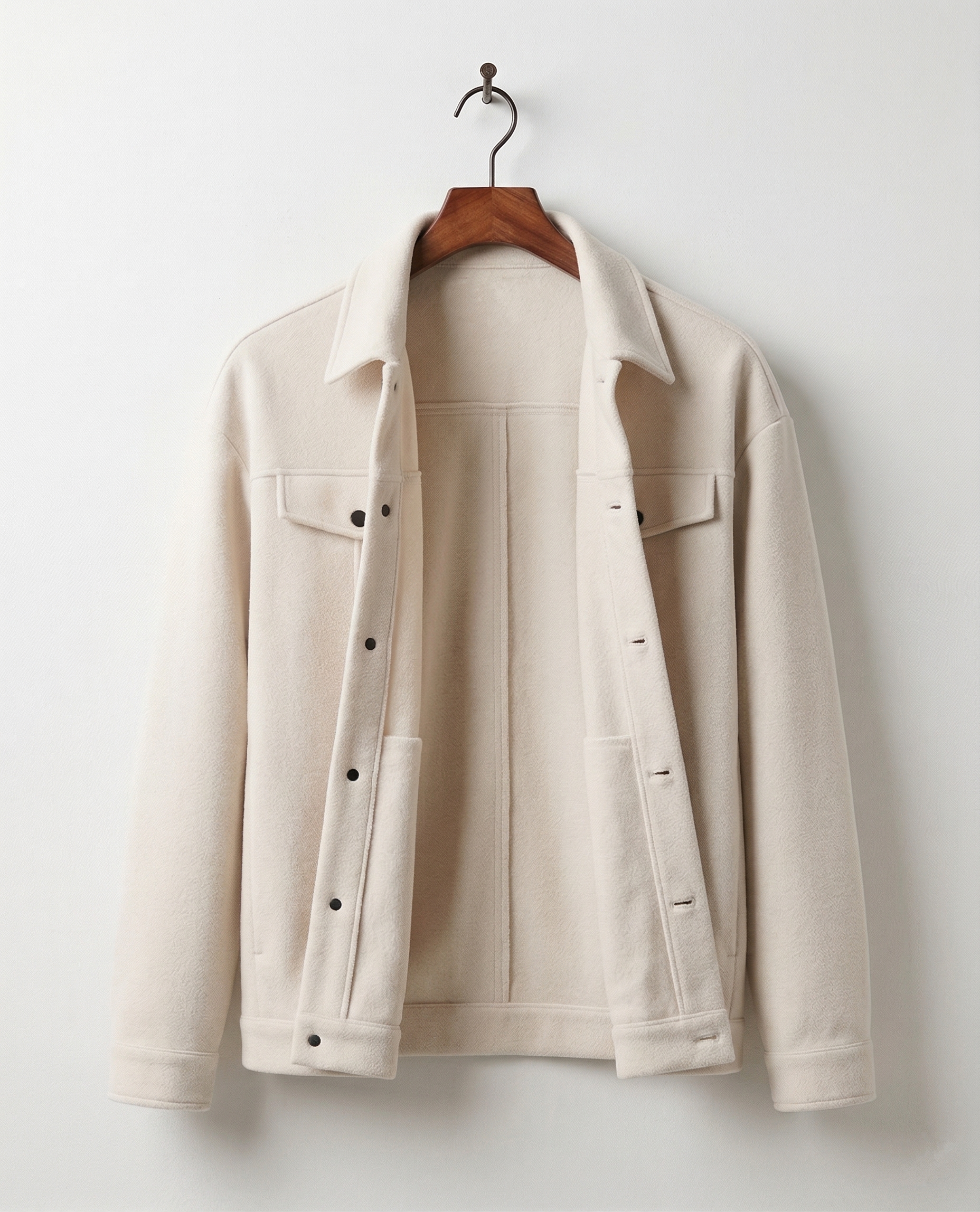 Cream Wool-Blend Jacket