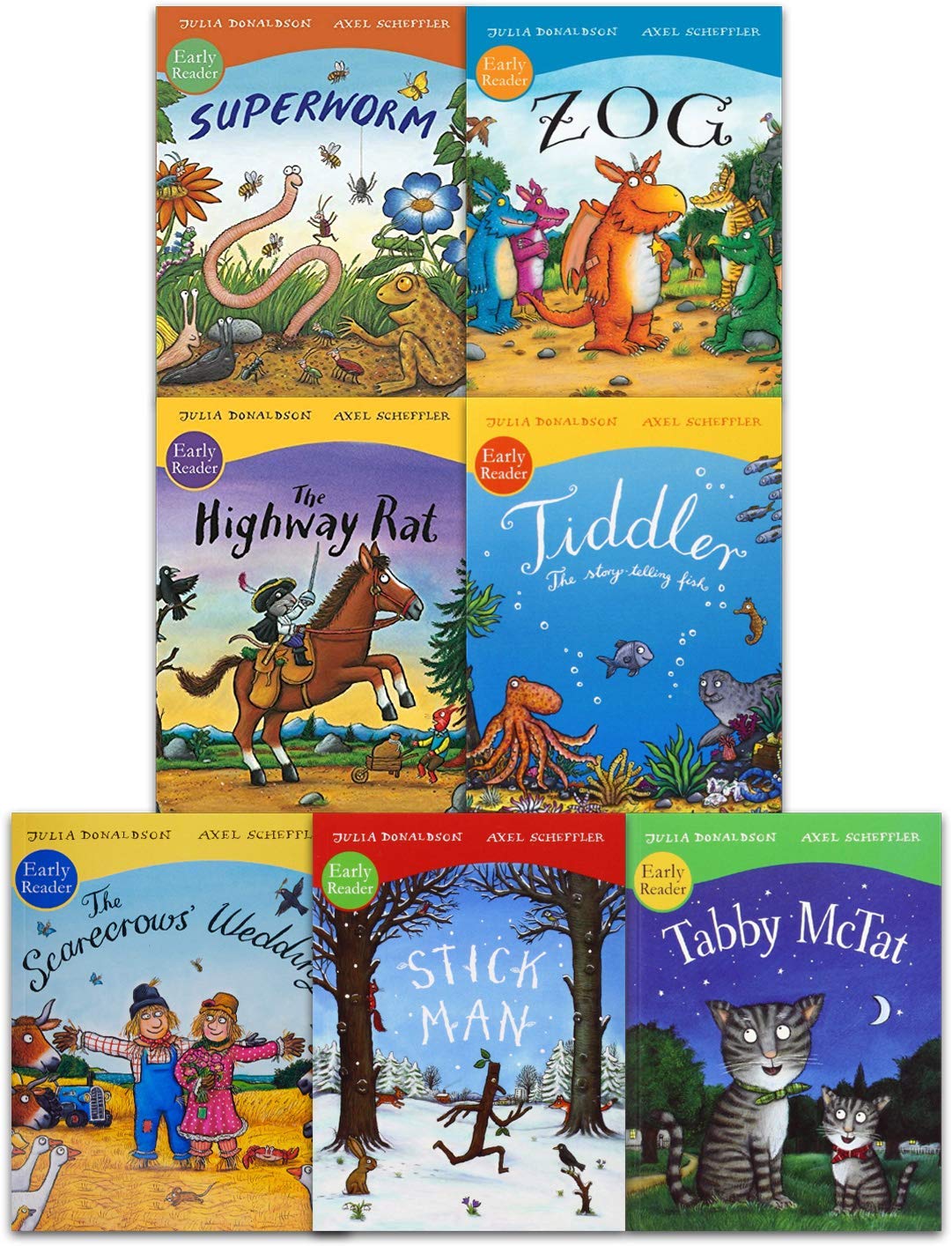 Julia Donaldson and Axel Scheffler Early Readers 7 Book Collection Set
