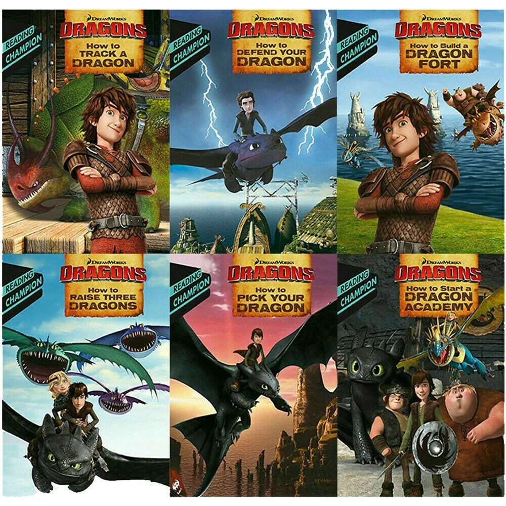 How to Train Your Dragon Dreamworks Colour Early Readers 6 Book Collection Set