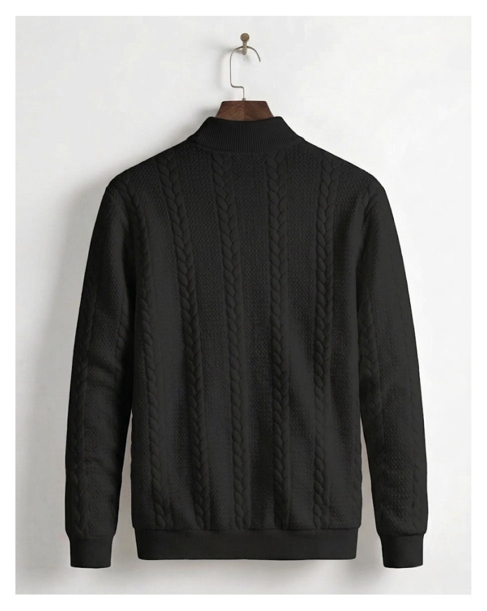 Cable Knit White Sweater