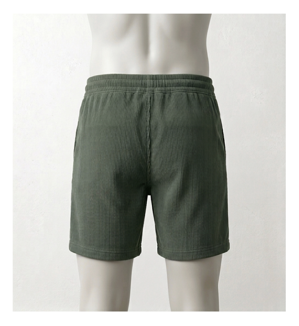 Men's Ribbed Drawstring Shorts