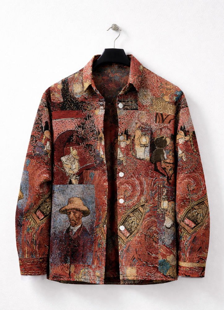 Van Gogh Inspired Embroidered Shirt