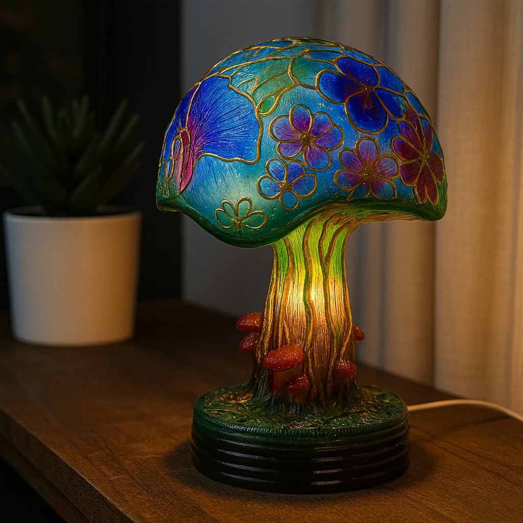 Colorful Mushroom Shaped Table Lamp