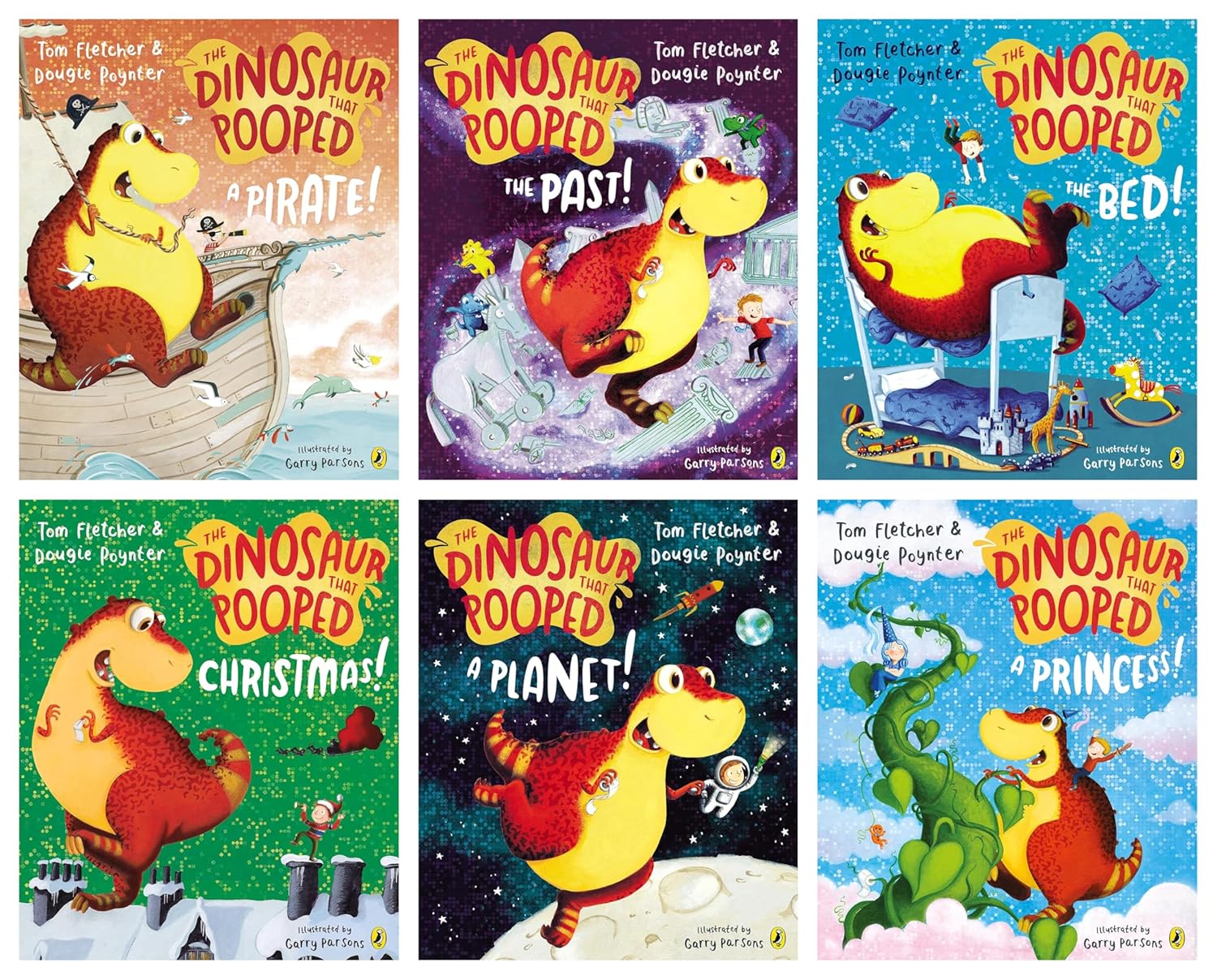 The Dinosaur That Pooped 6 Book Collection