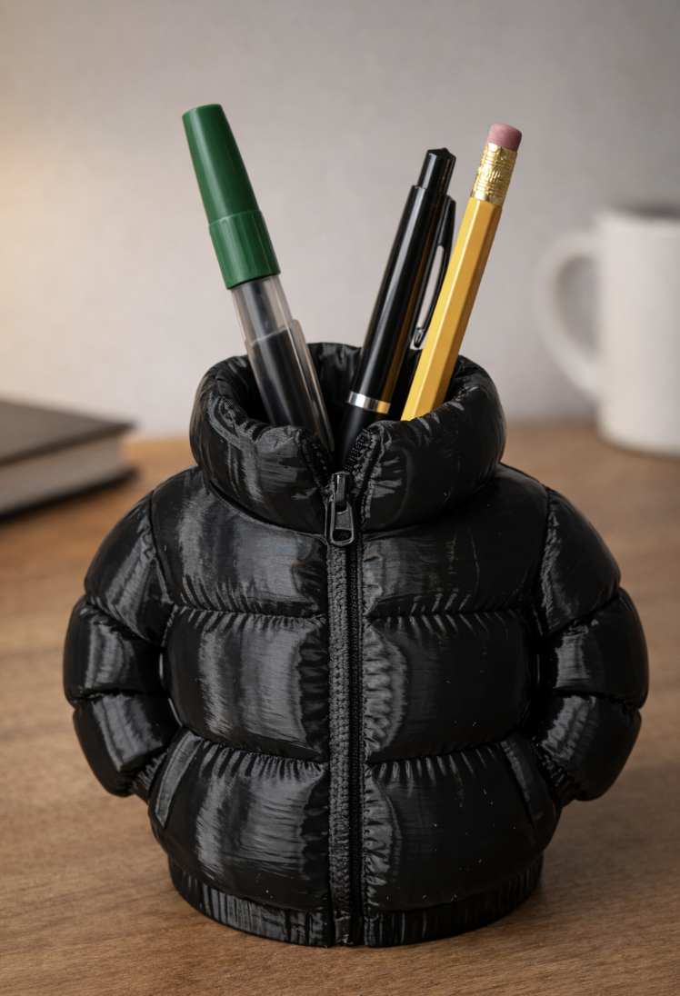 Puffy Jacket Pen Holder