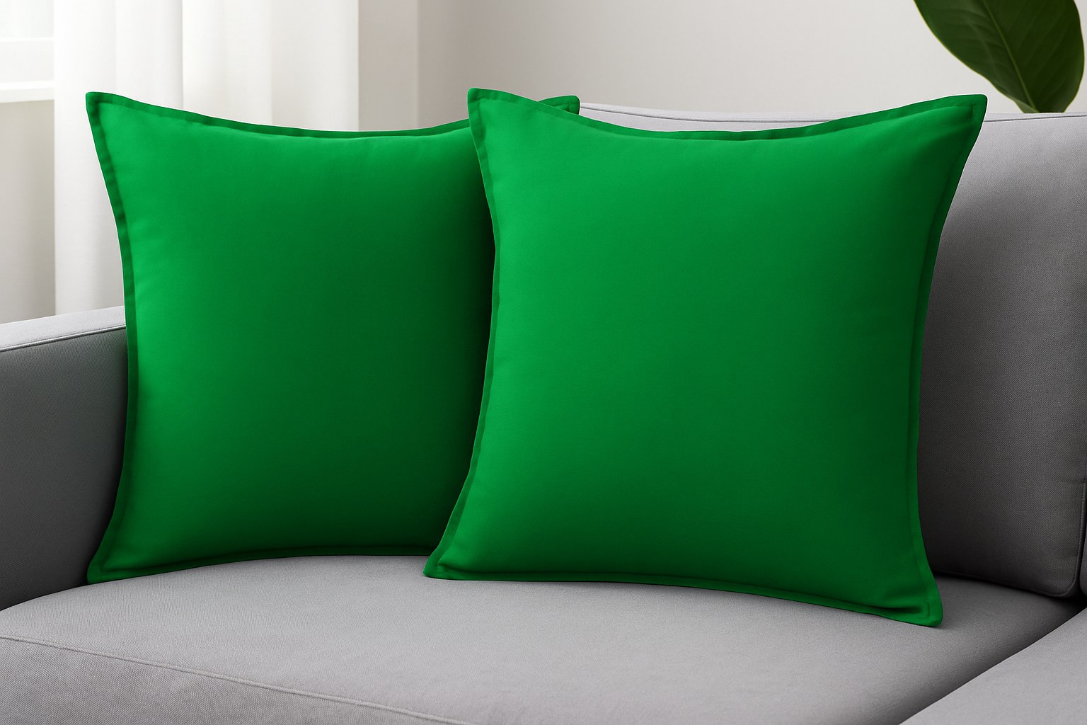 Green Decorative Sofa Pillow Covers
