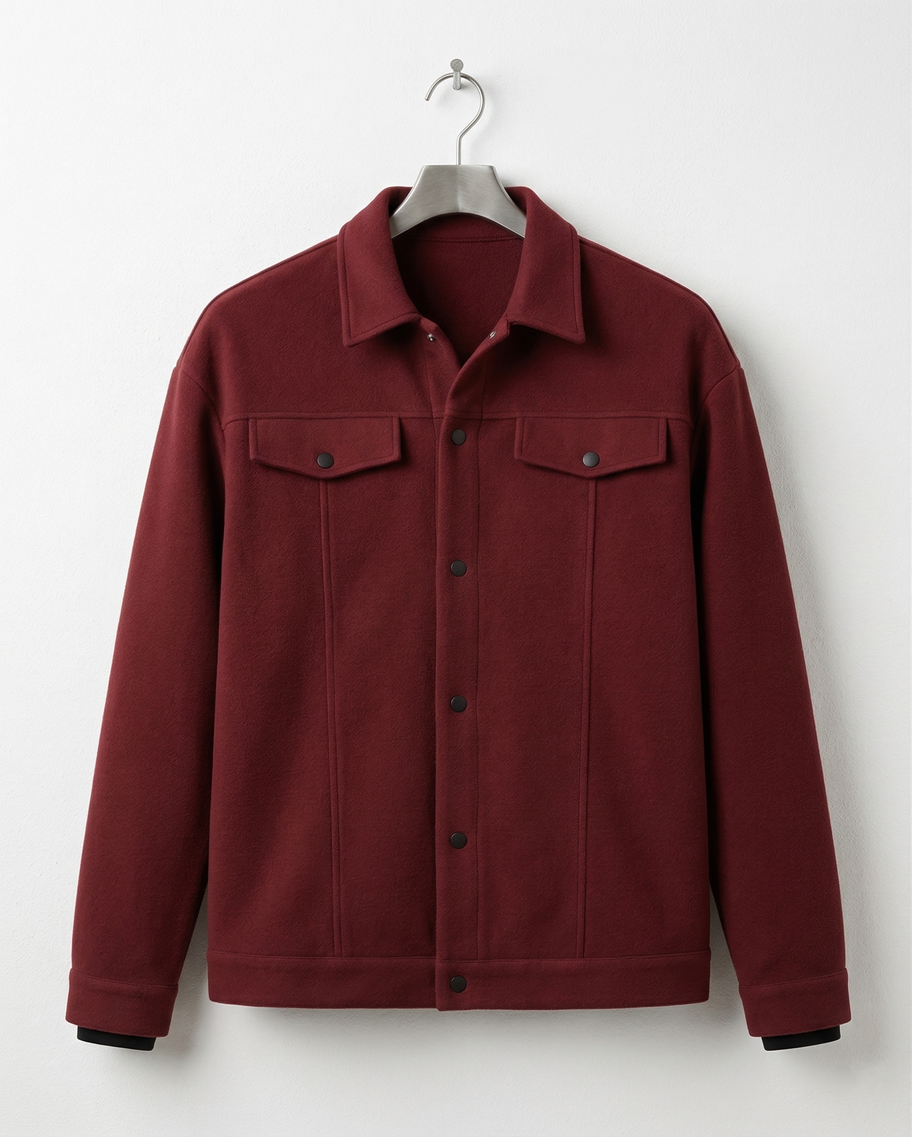 Burgundy Wool Blend Jacket