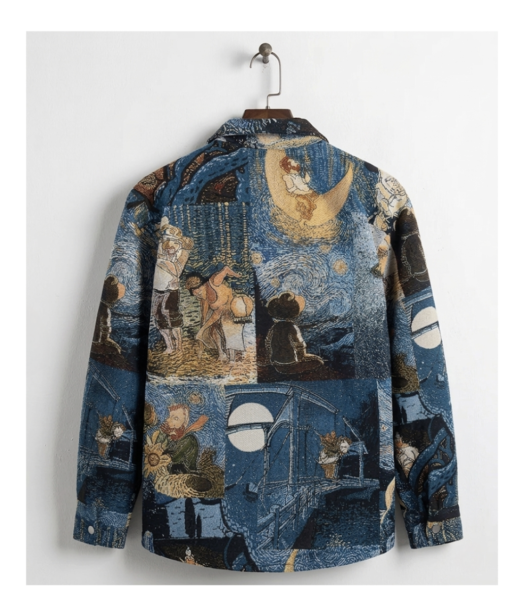 Van Gogh Inspired Embroidered Shirt