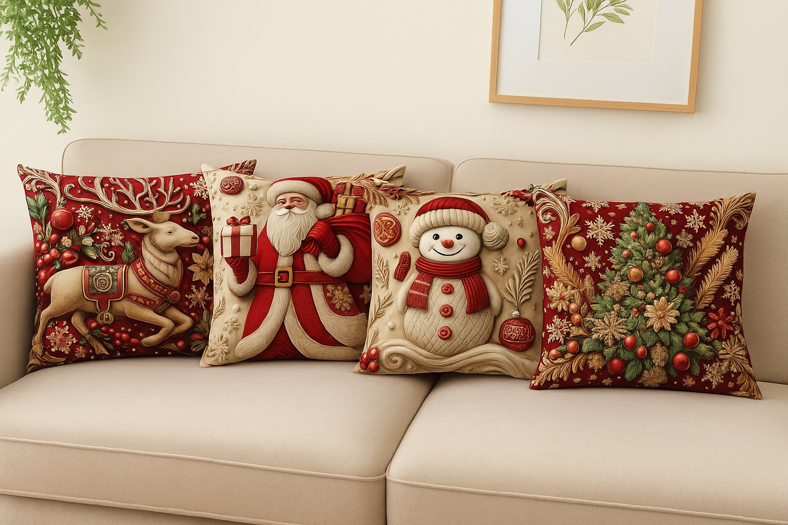 Festive Christmas Pillow Covers