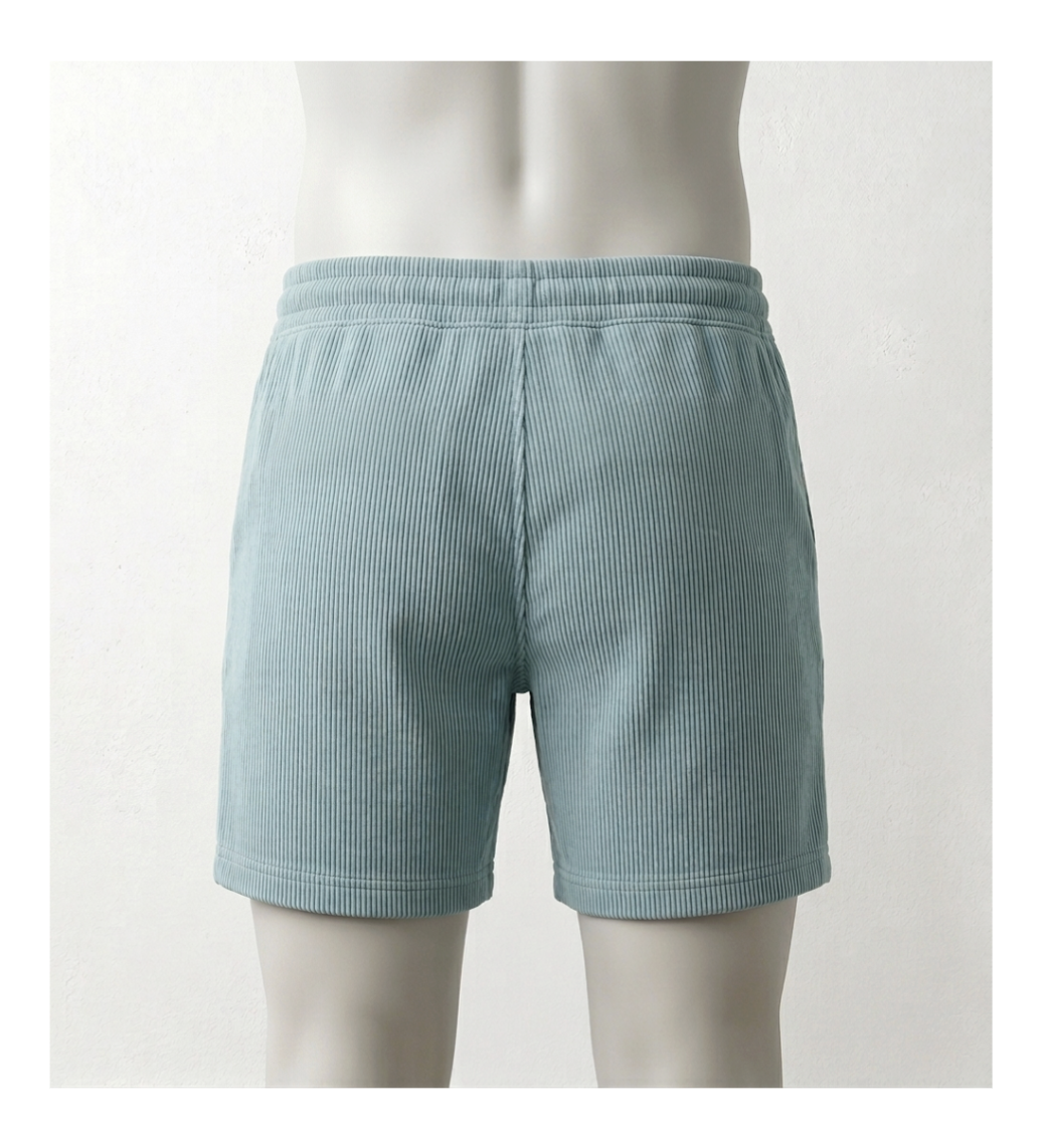 Men's Ribbed Drawstring Shorts