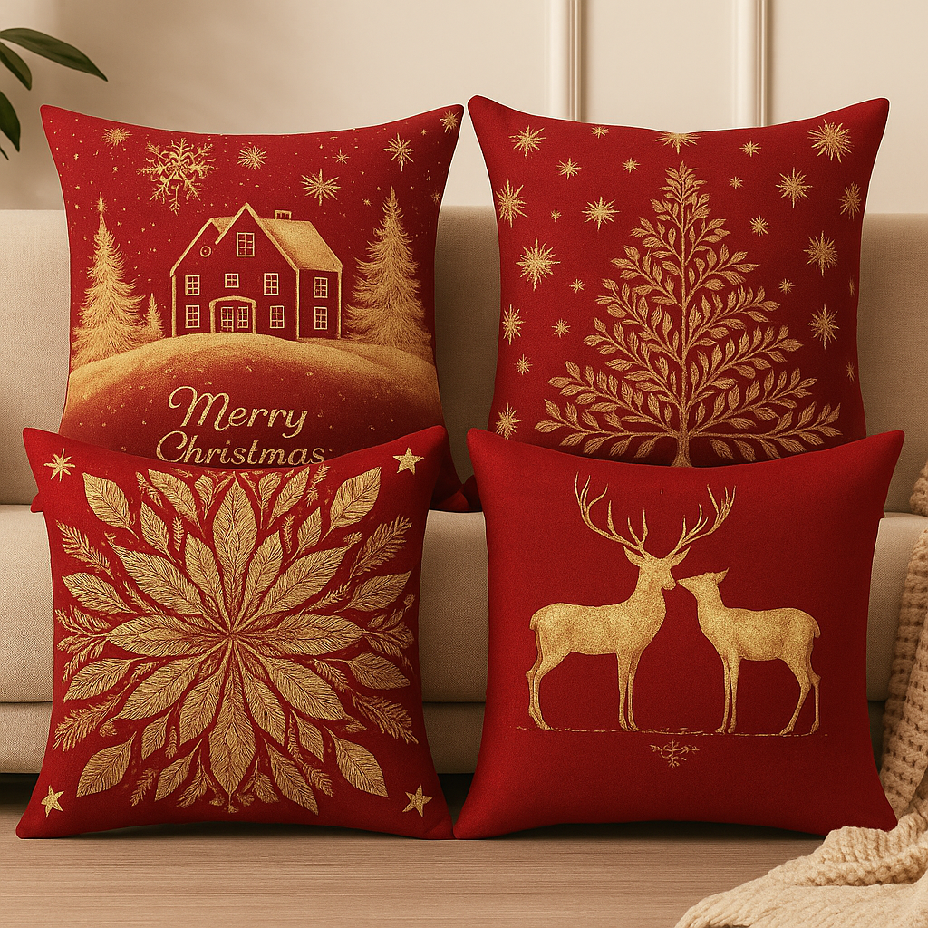 Christmas Decorative Pillow Covers Set