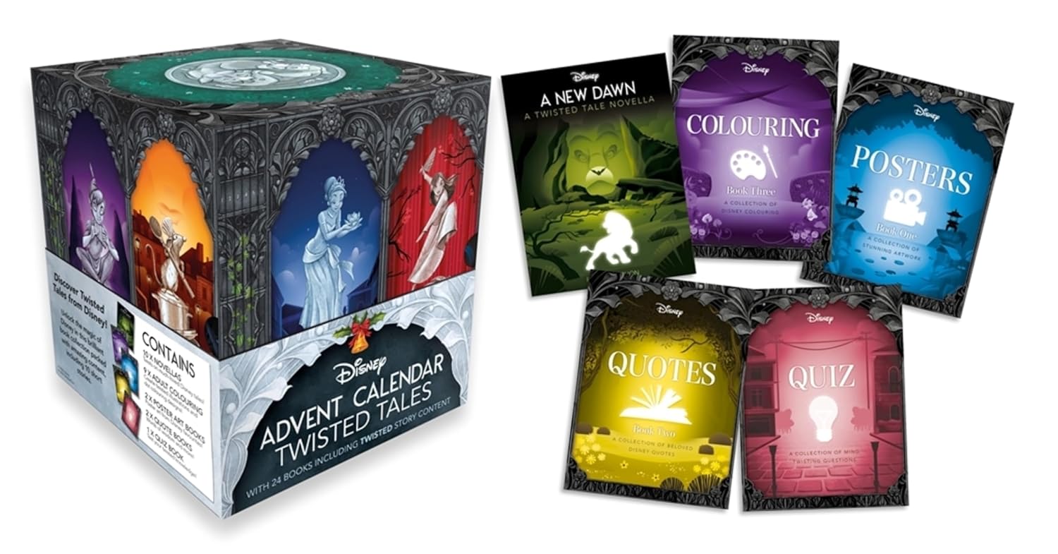 Disney: Advent Calendar Twisted Tales With 24 Book Box Set 