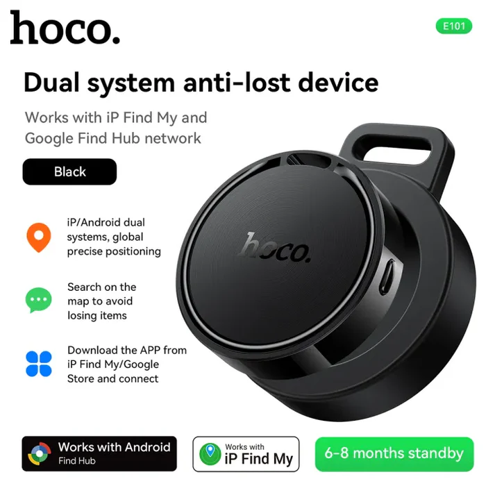 HOCO E100 Airtag Security BT GPS Tag Based on Apple Find My App Anti-Lost Tracker Locator 