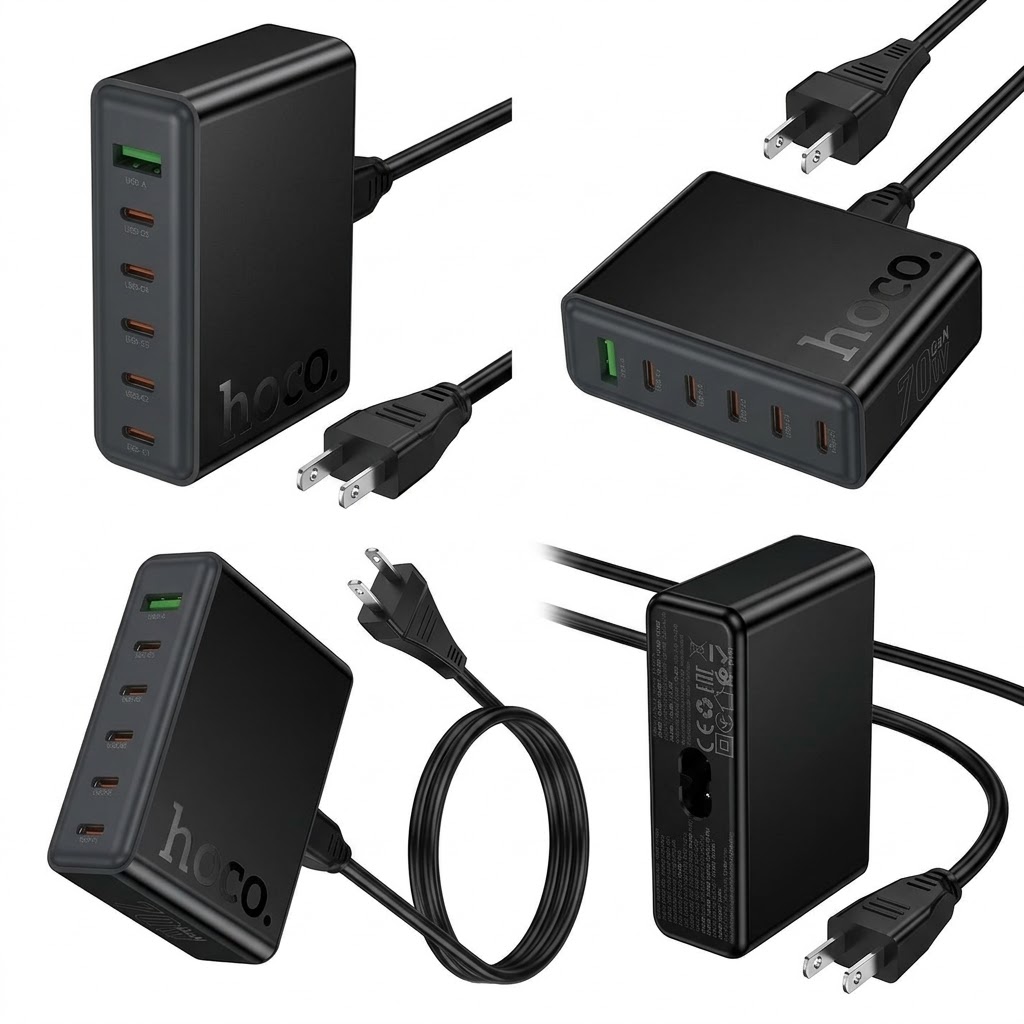 HOCO C152 MODERN 70W 6-PORT DESKTOP CHARGER(US)