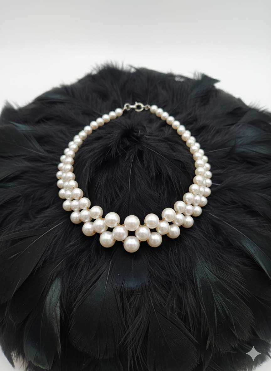 ​🦢 Collar "Gargantilla de María Antonieta" - Perlas en Cascada