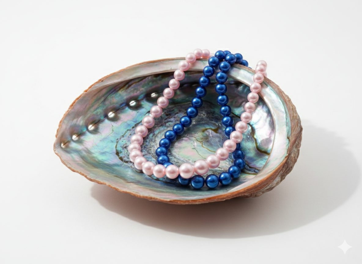 ​🦄 Collar "Bubblegum Pop" - Doble Hebra Bicolor Rosa y Azul