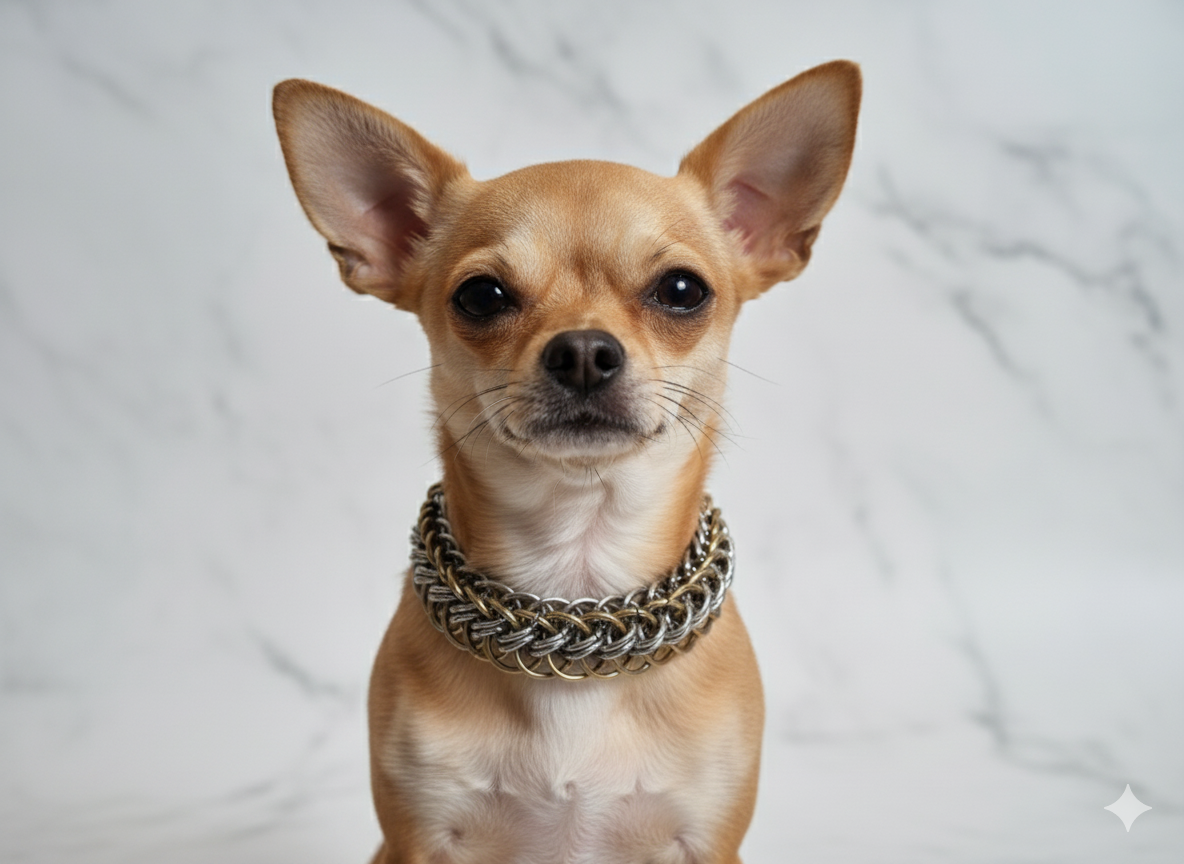 ​"Cota de Malla Gladiador Chic para Mascotas: Tan Indestructible Como Tu Paciencia"