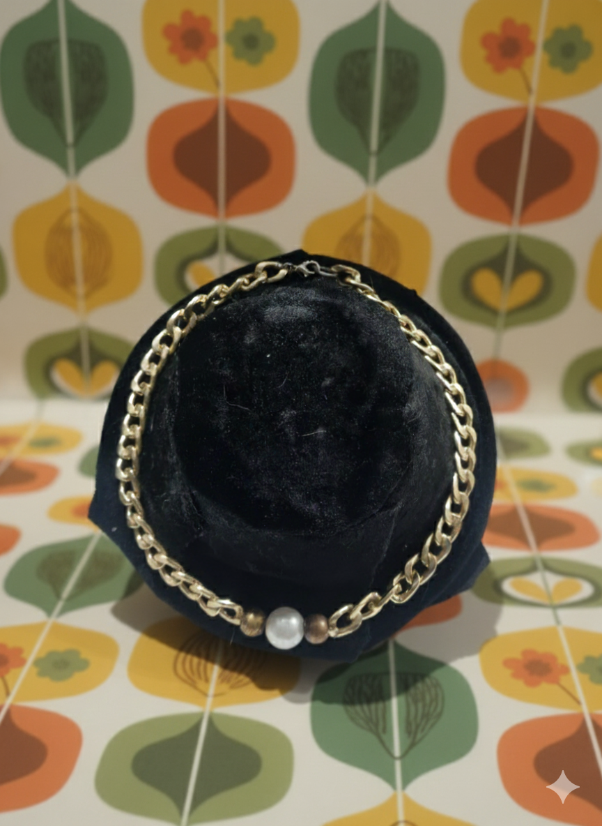 ​🥇 Collar "El Banquero" - Cadena Cubana con Toque Perla