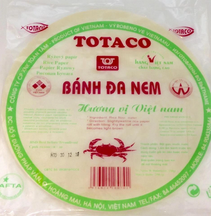 Galettes de riz vietnamiennes TOTACO