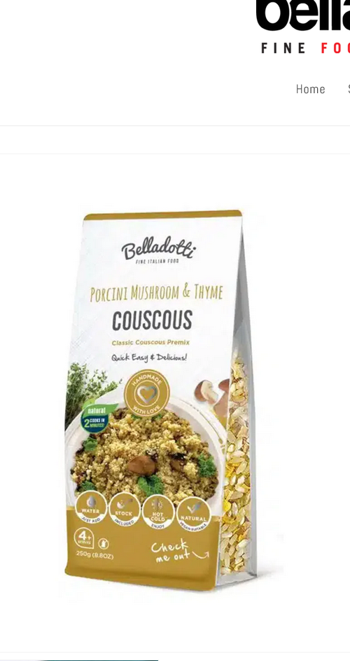 Belladotti Couscous aux cèpes et thym
