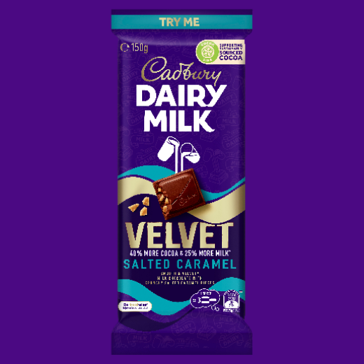 Tablette Chocolat Cadbury Dairy Milk Velvet Caramel Salé