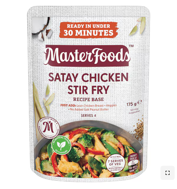 Base pour Sauté de Poulet Satay MasterFoods