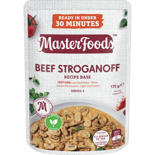 Base de recette pour bœuf Stroganoff Masterfood