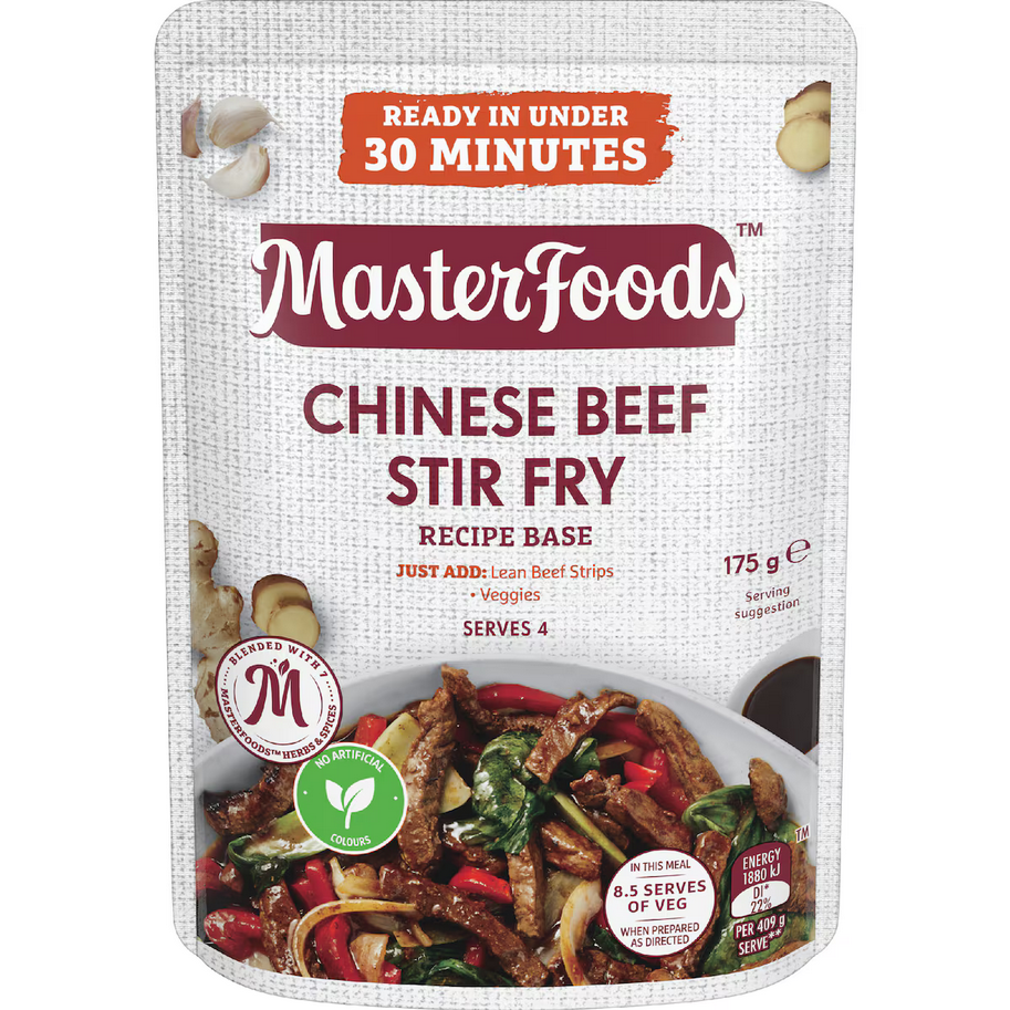 Fond de recette de sauté de bœuf chinois MasterFoods