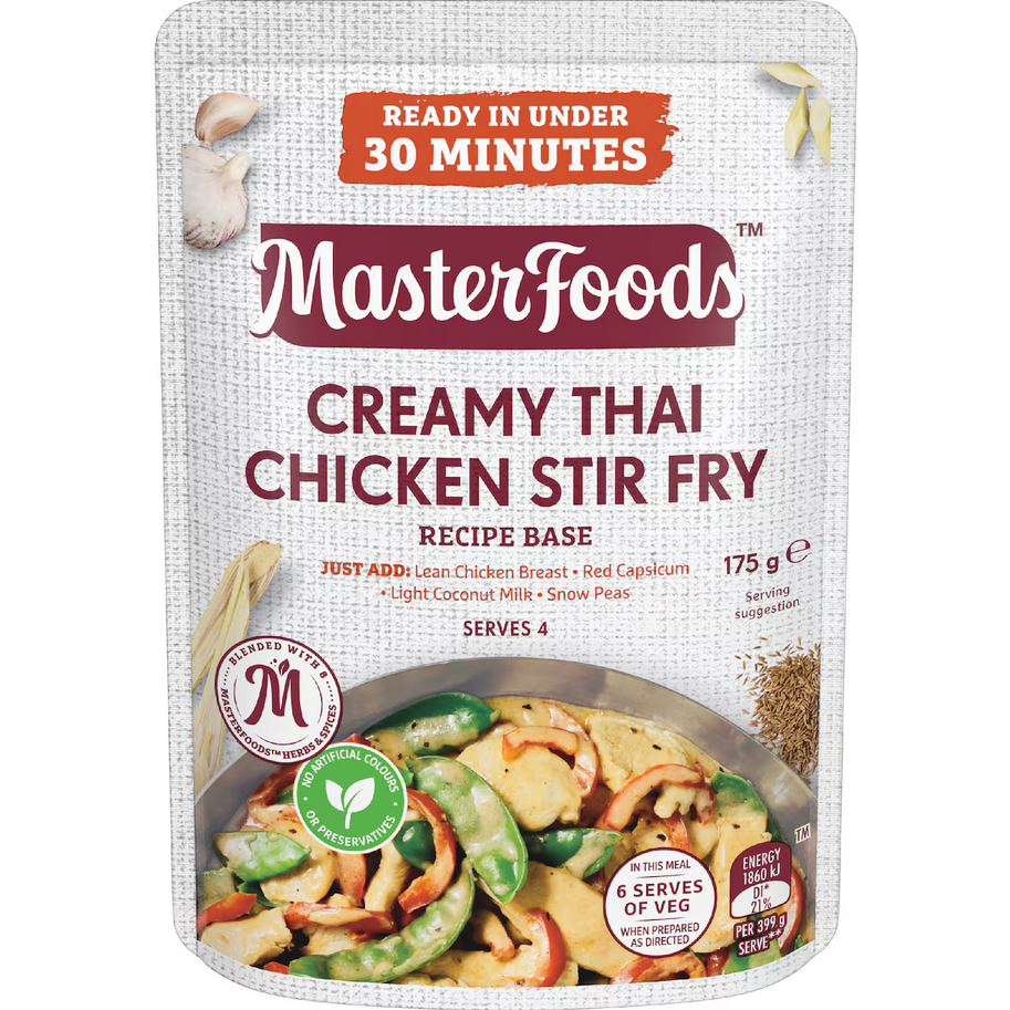 Base pour sauté de poulet thaï crémeux MasterFoods