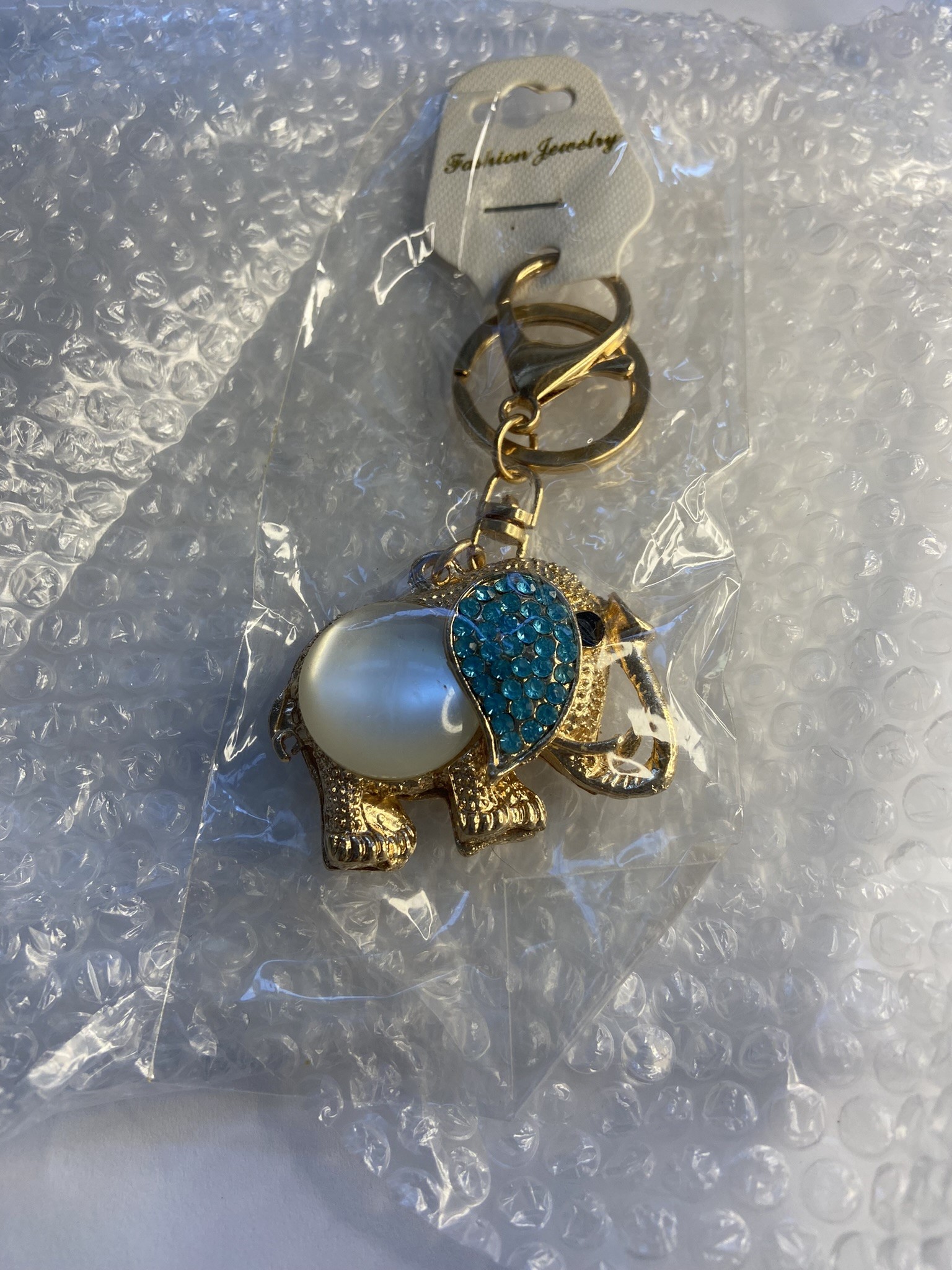 Elephant Pearl Keychain