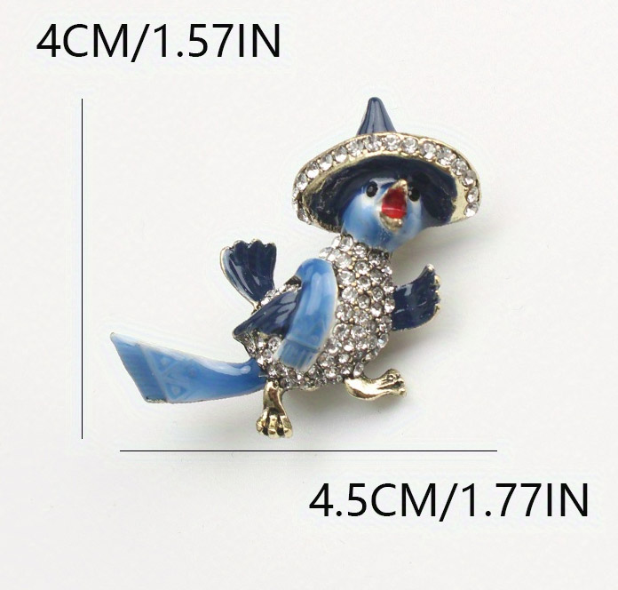 Blue Bird Brooch