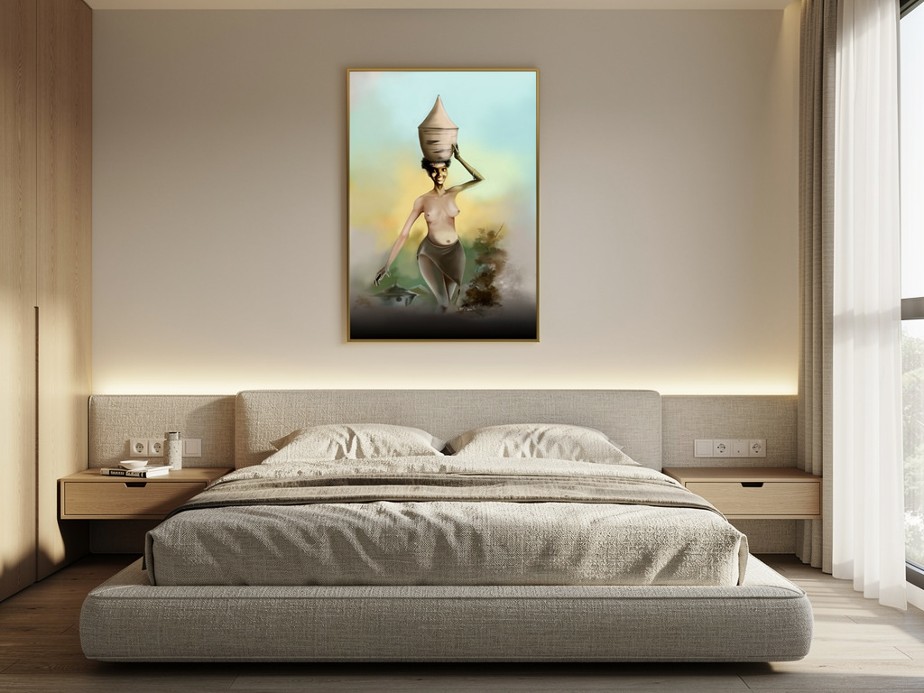 Surreal Art Print - Modern Abstract Woman