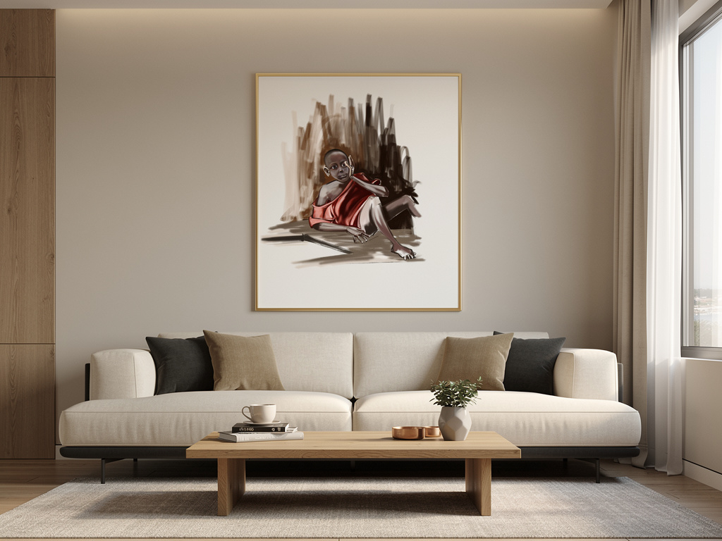 Artistic Red Draped Cloth