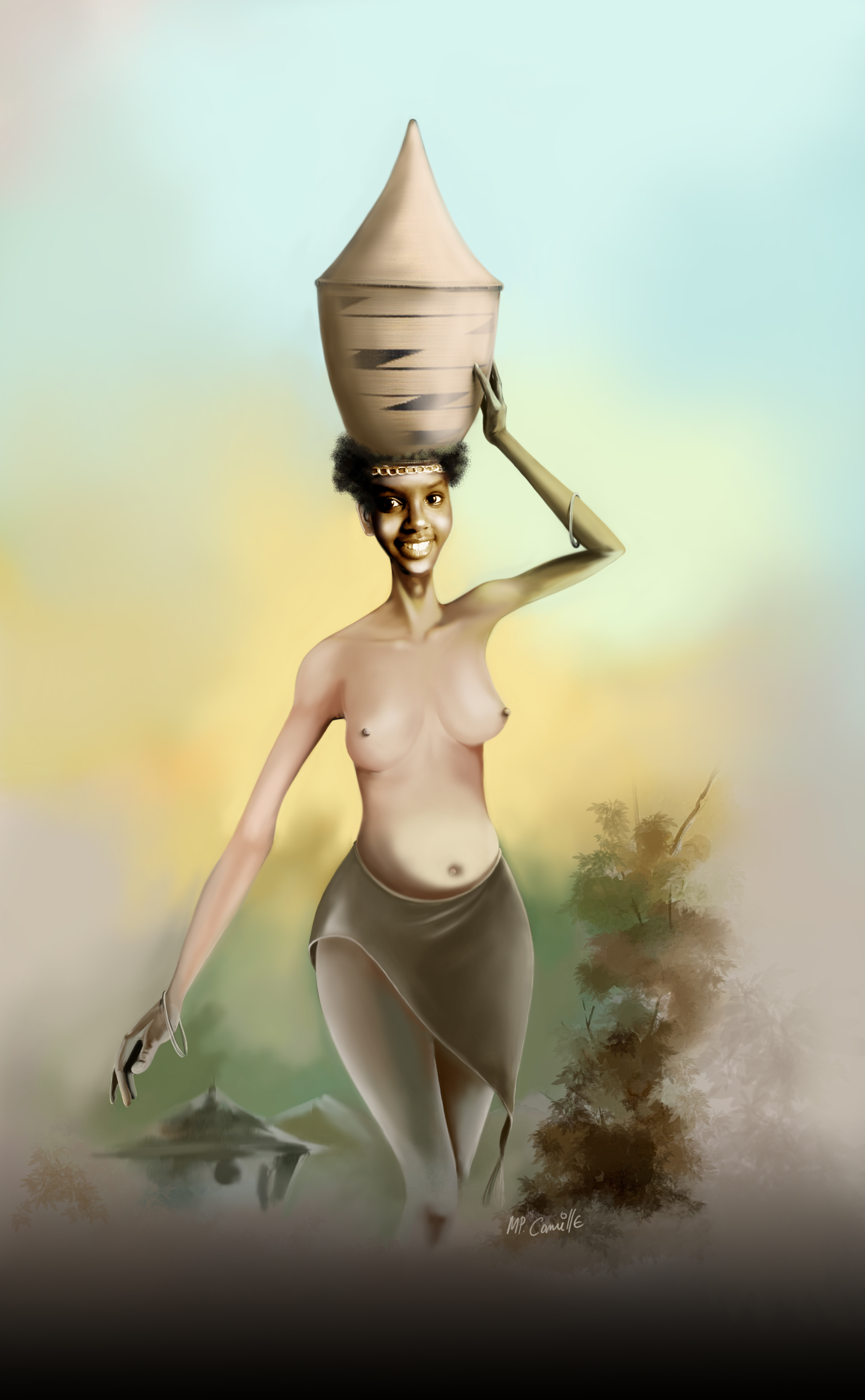 Surreal Art Print - Modern Abstract Woman