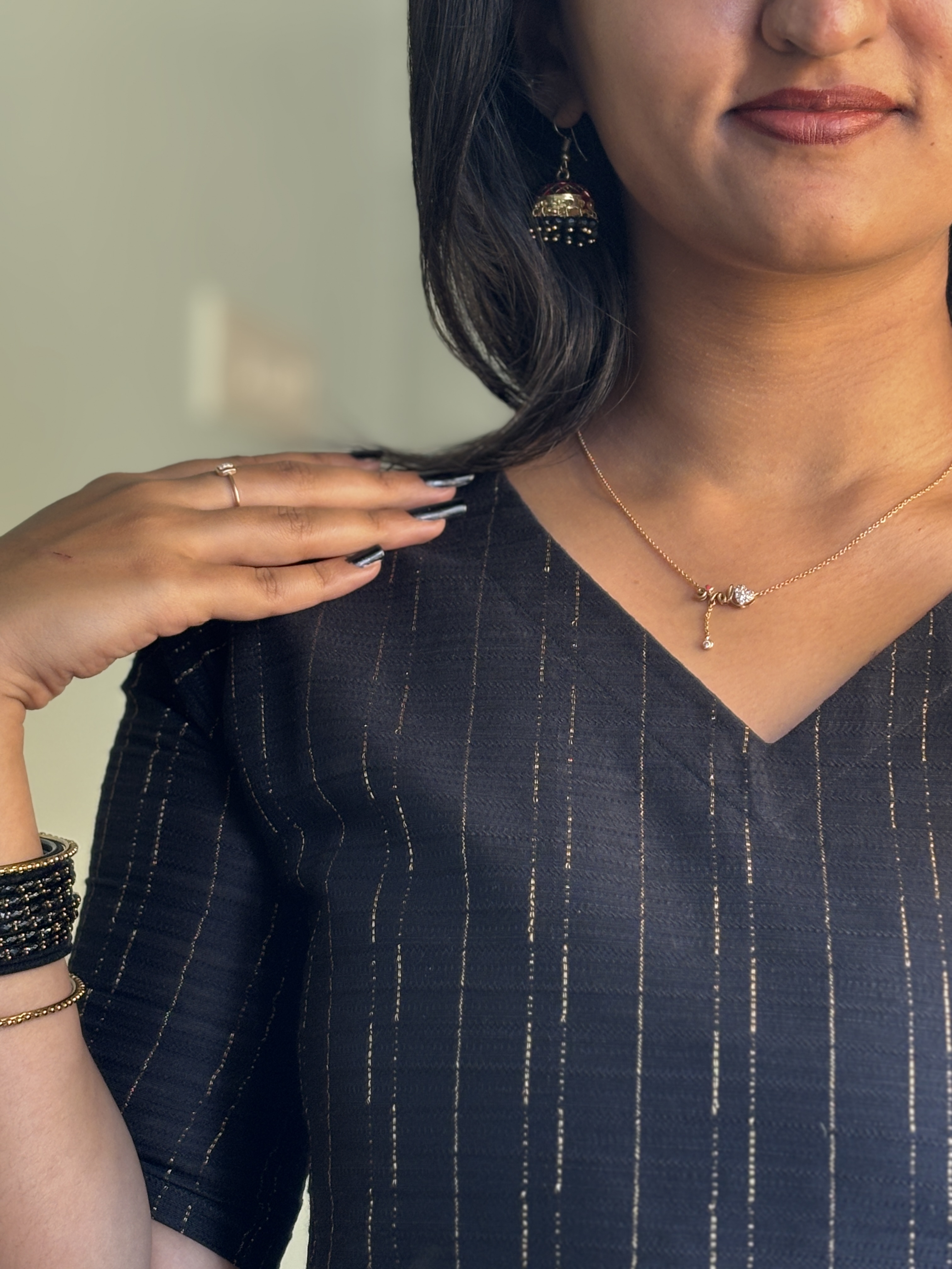 INAYA- Elegant Black & Red Co-ord set (DH13)