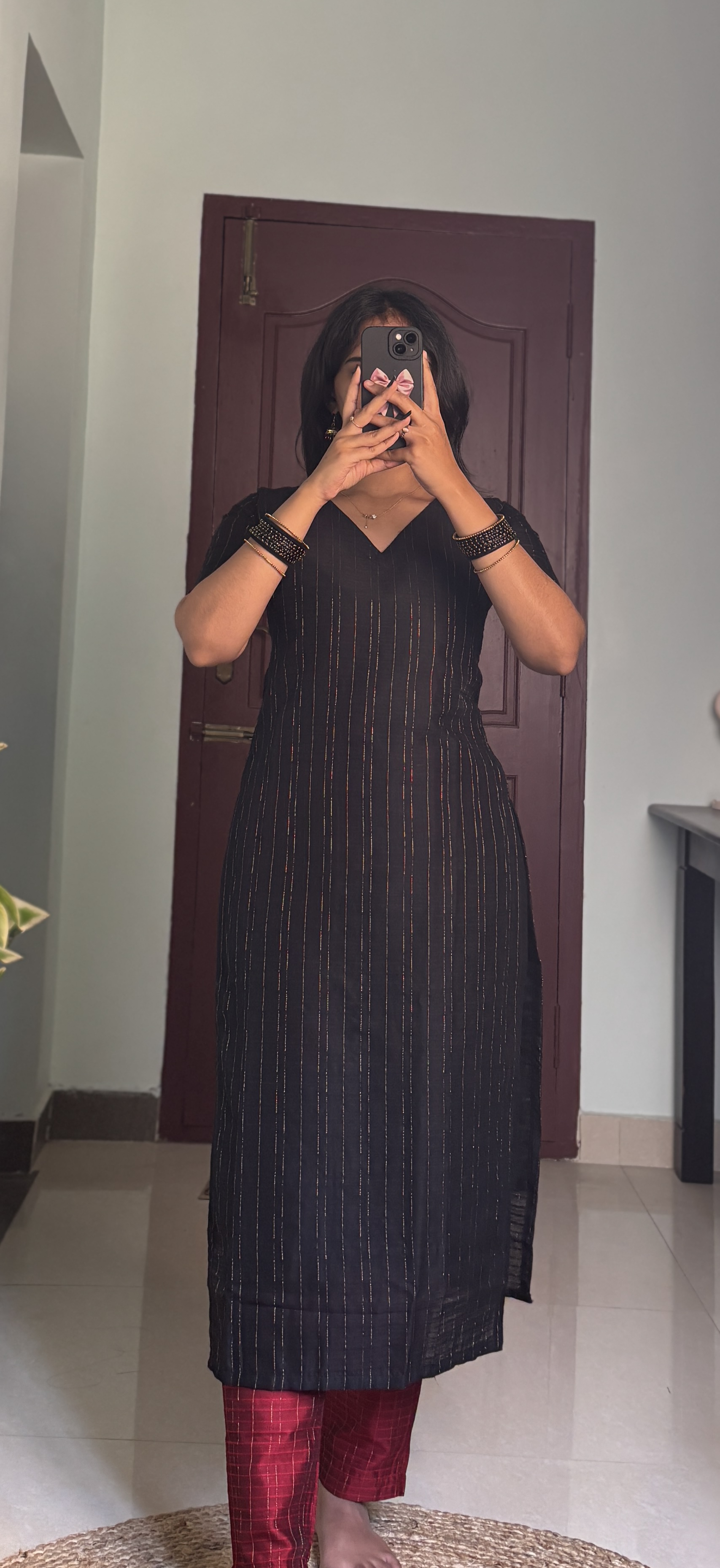 INAYA- Elegant Black & Red Co-ord set (DH13)