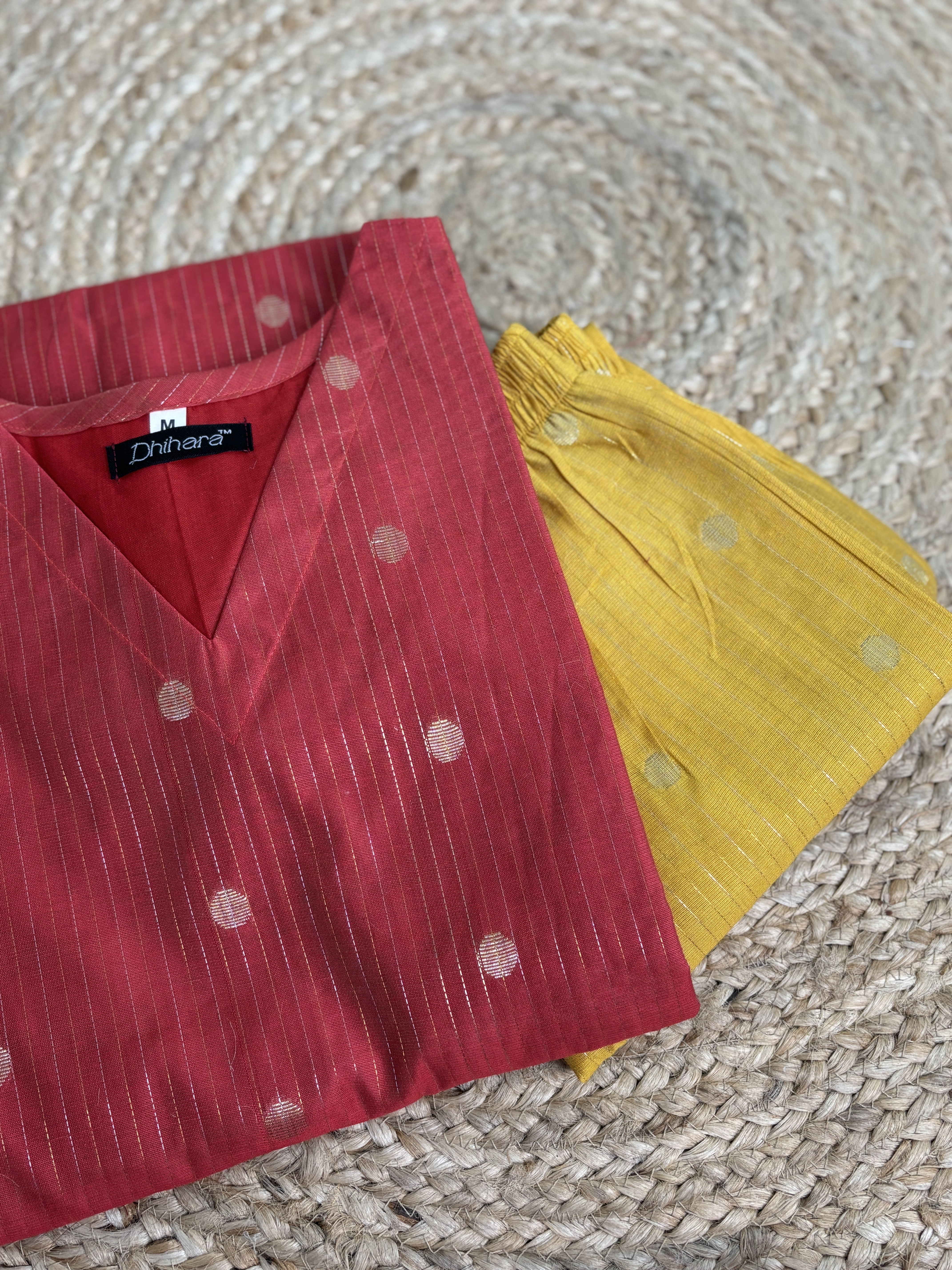 KAYAL- Comfy Raw Silk Co-ord Set (DH14)