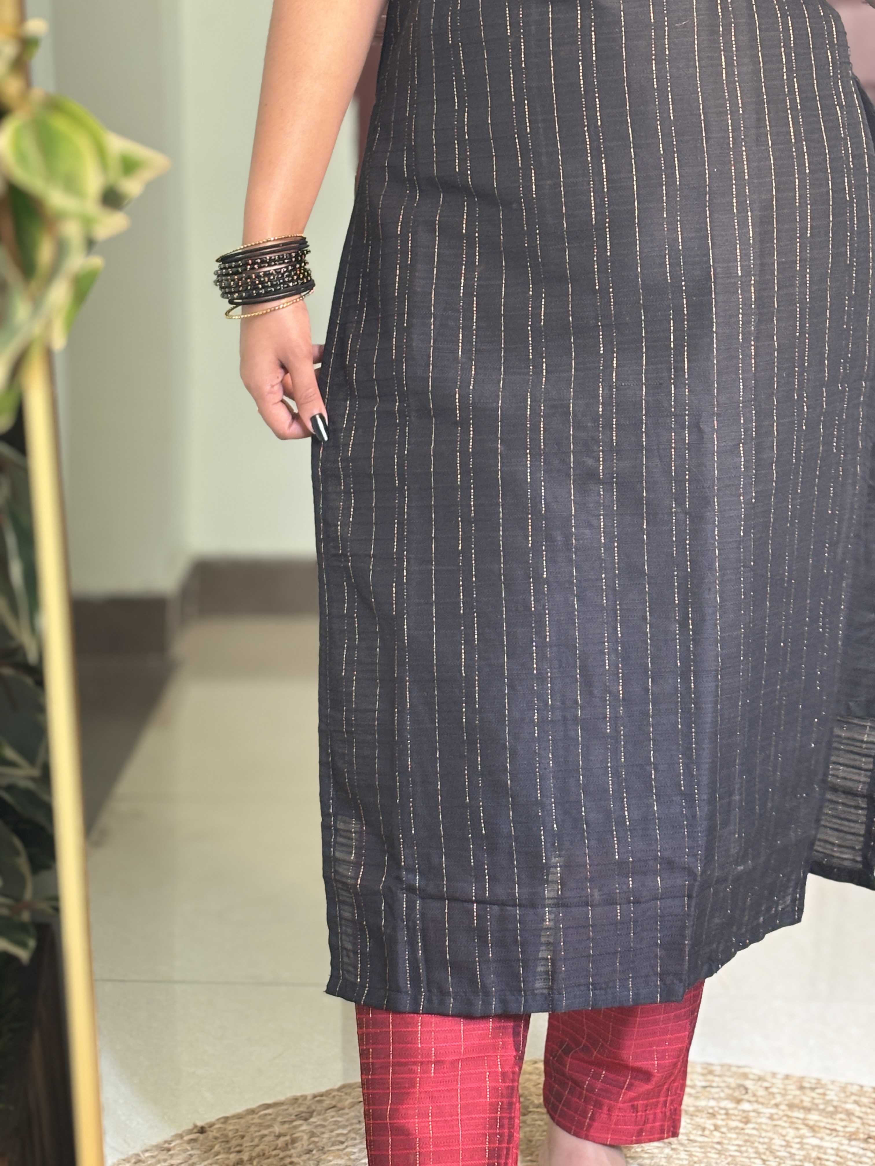 INAYA- Elegant Black & Red Co-ord set (DH13)