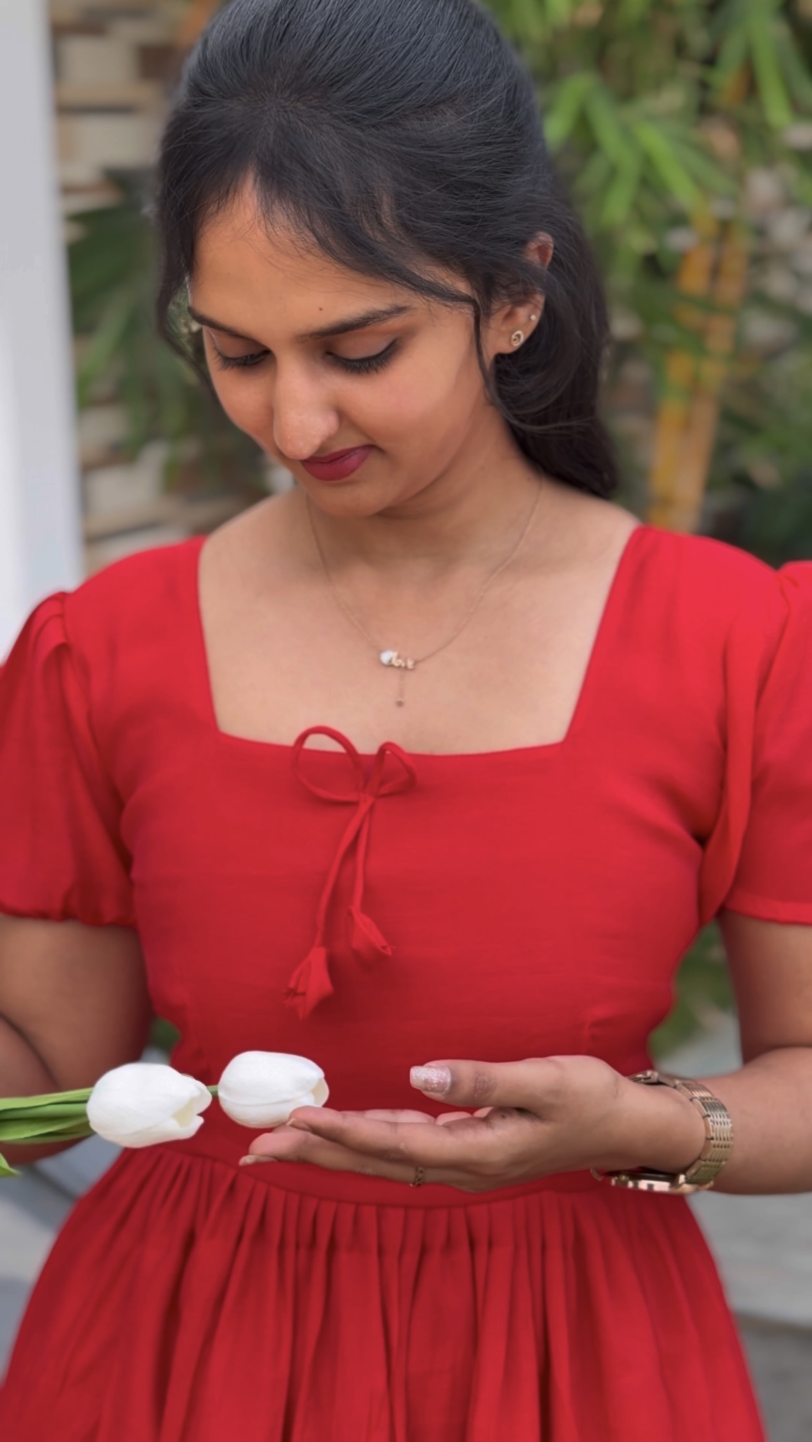 Red Glam Corset Maxi Dress (DH17)