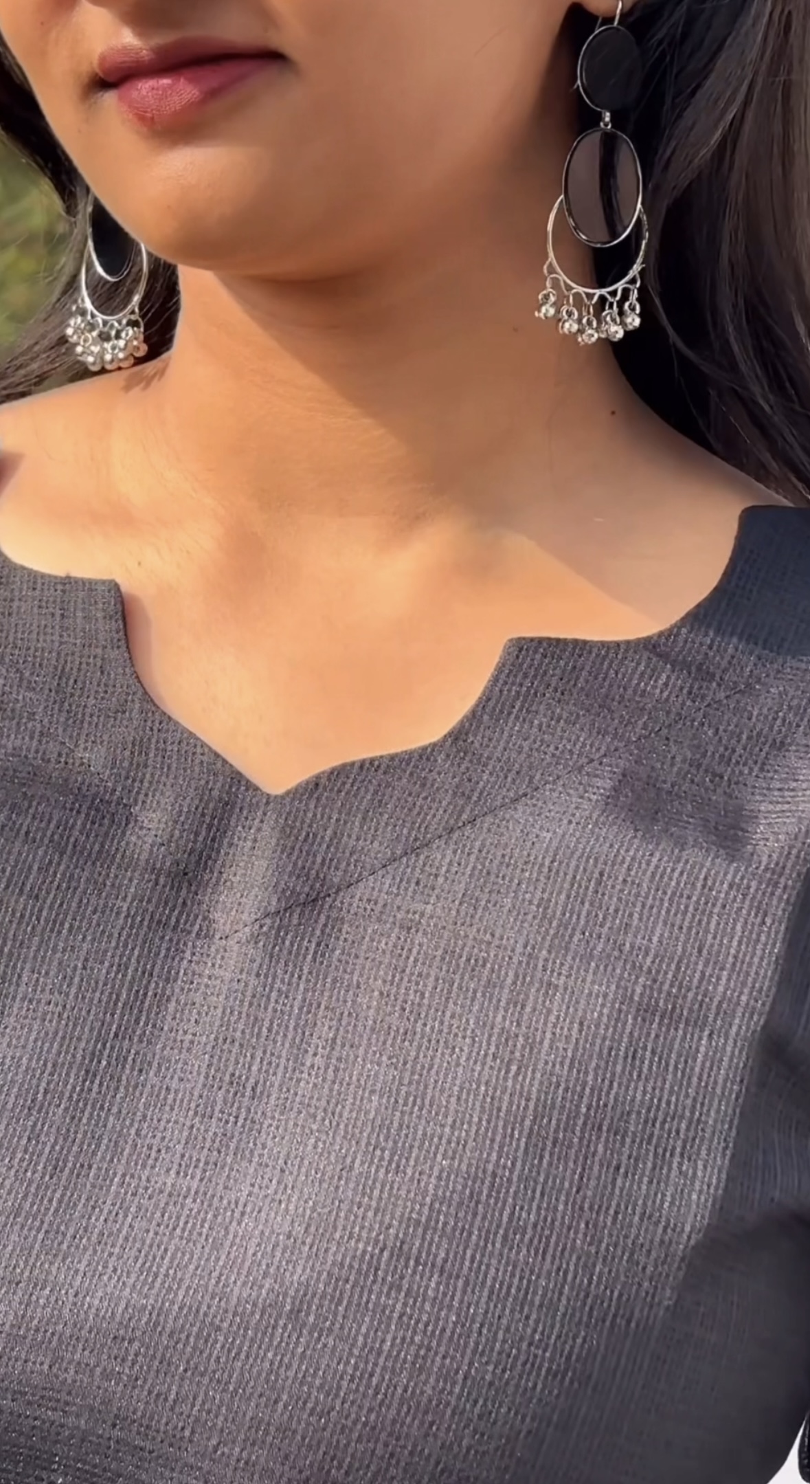 ZOYA- Black Chic Kota Top with Dupatta Kurti Set (DH10)