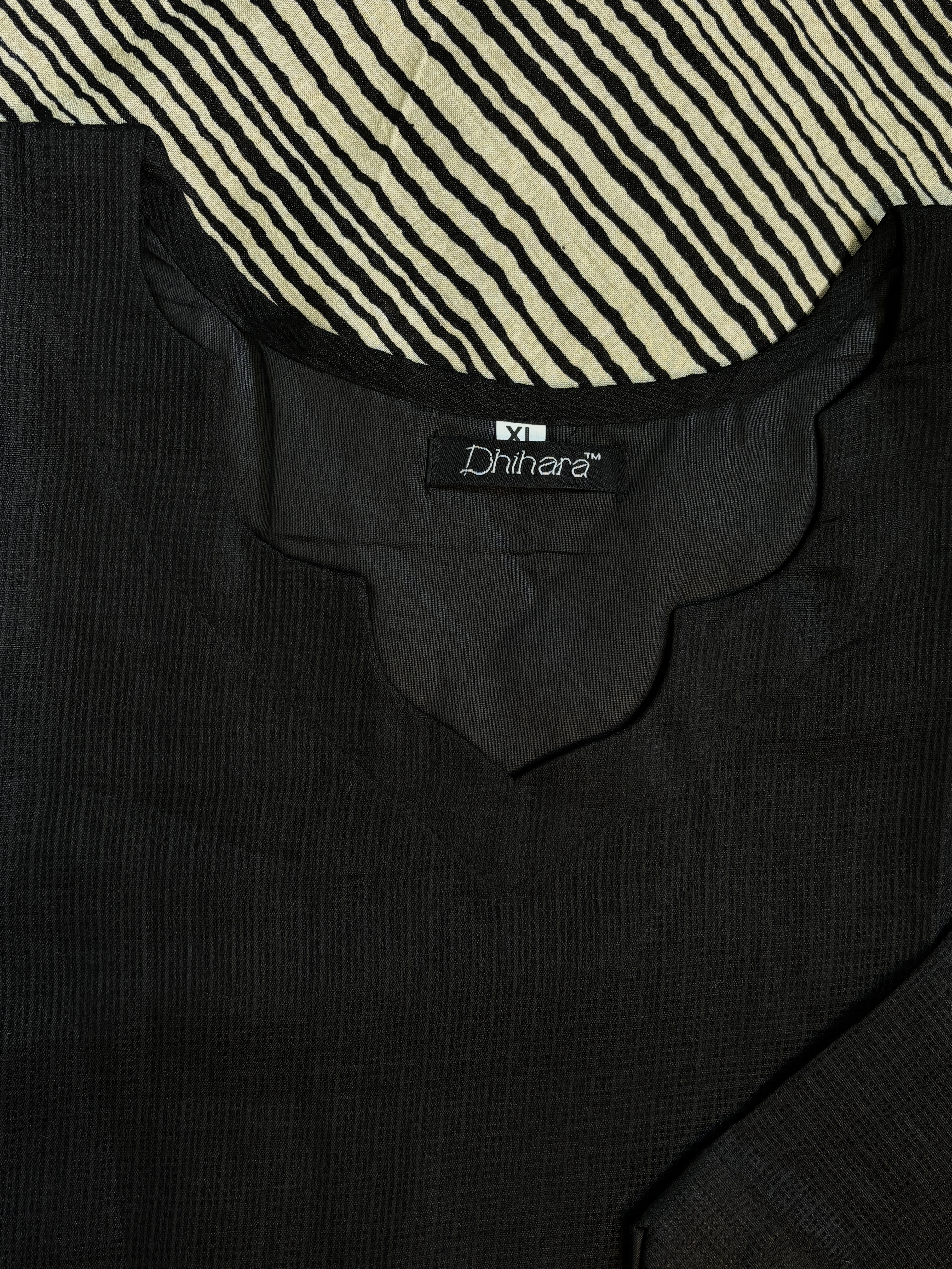 ZOYA- Black Chic Kota Top with Dupatta Kurti Set (DH10)