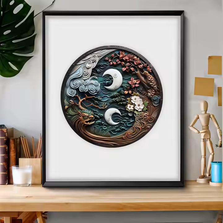 Puzzle en Bois - Lune Japonaise & Sérénité