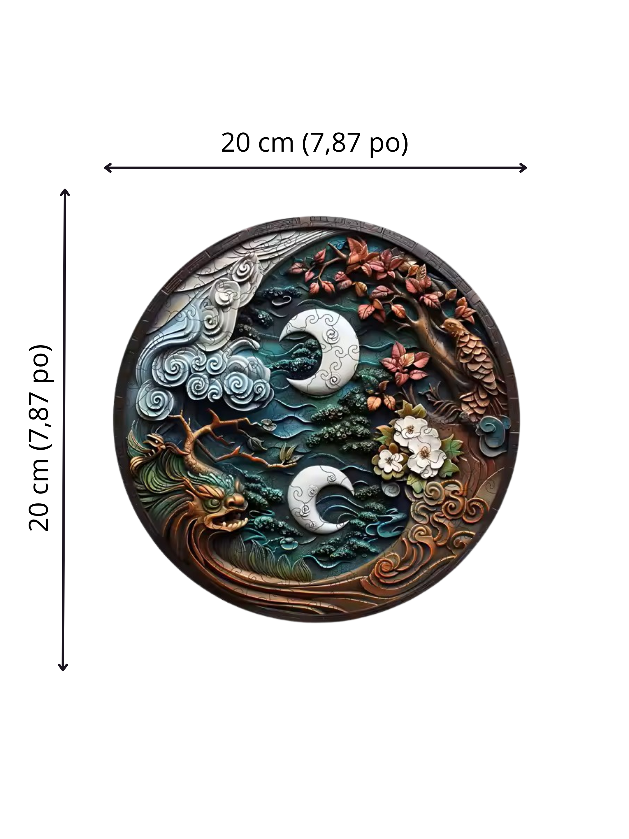 Puzzle en Bois - Lune Japonaise & Sérénité