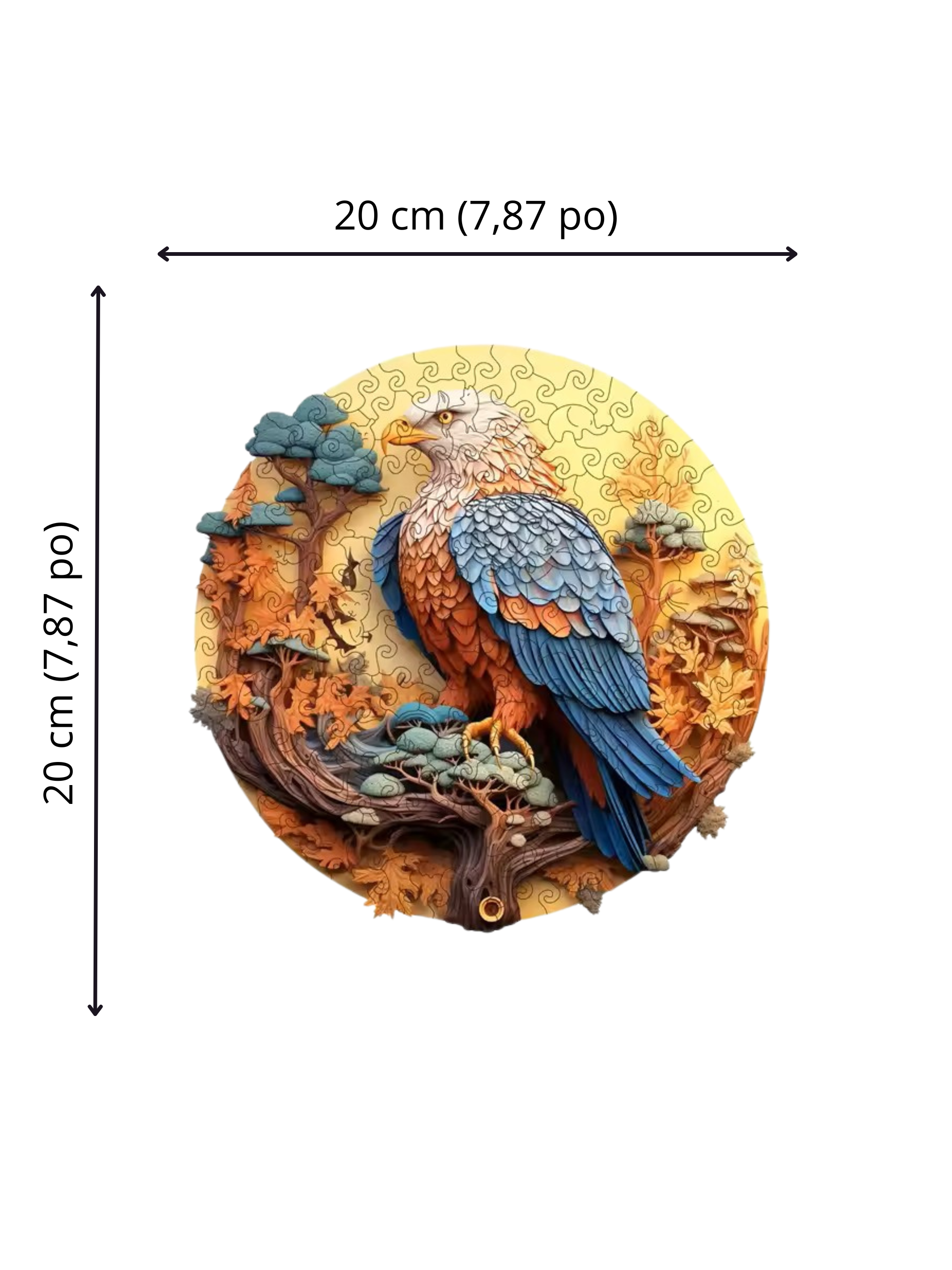 Puzzle en Bois - L'Aigle Majestueux