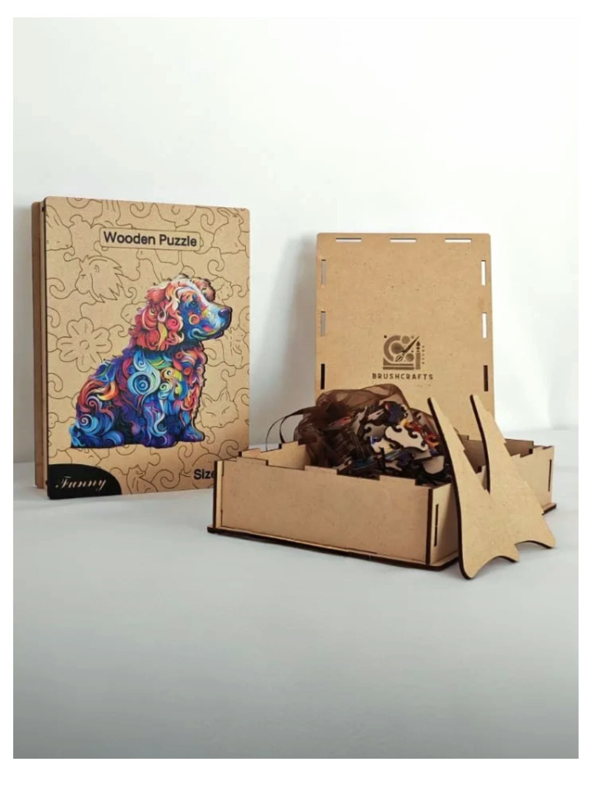 Puzzle en Bois - Le Cocker Joyeux