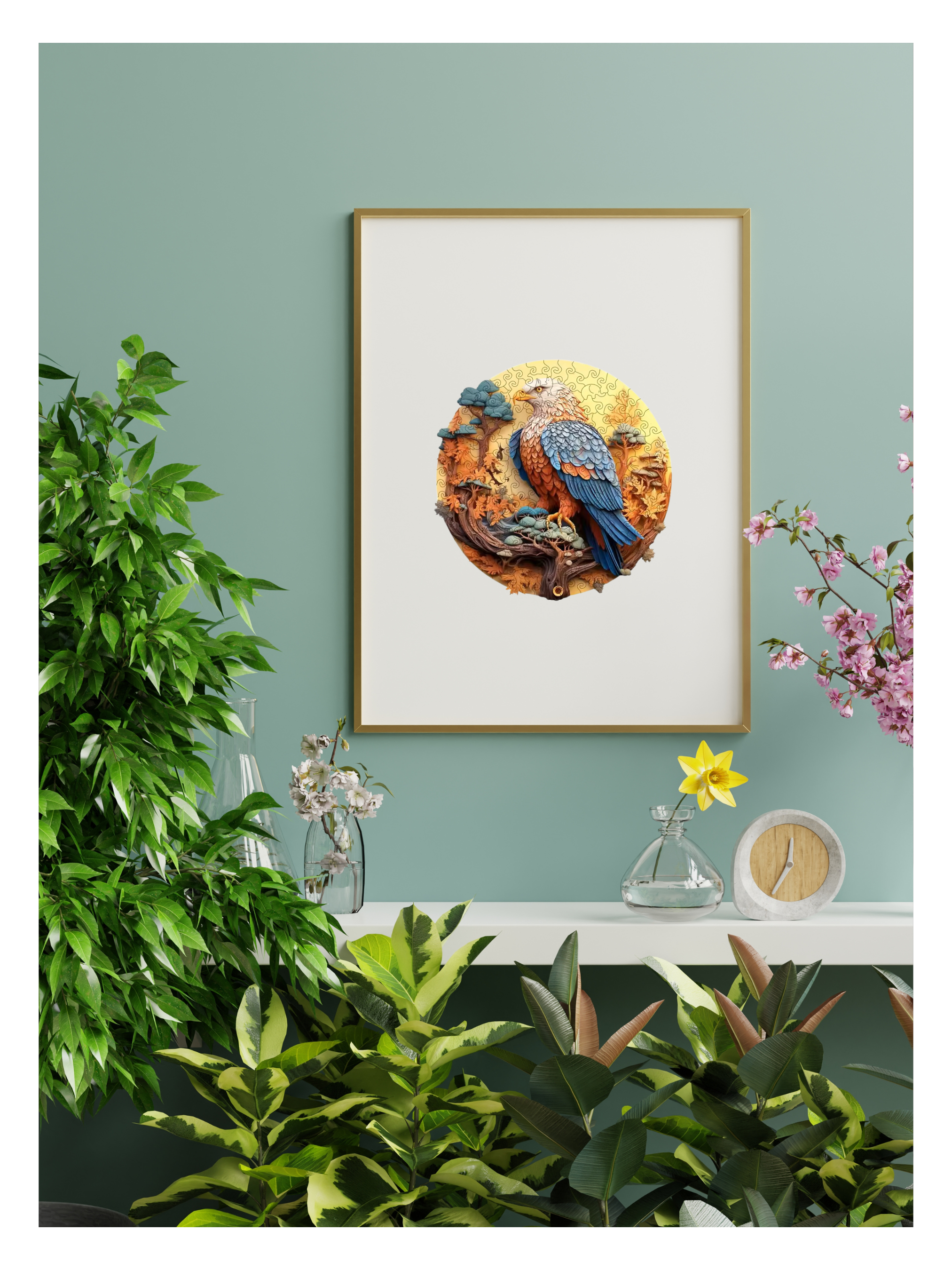 Puzzle en Bois - L'Aigle Majestueux