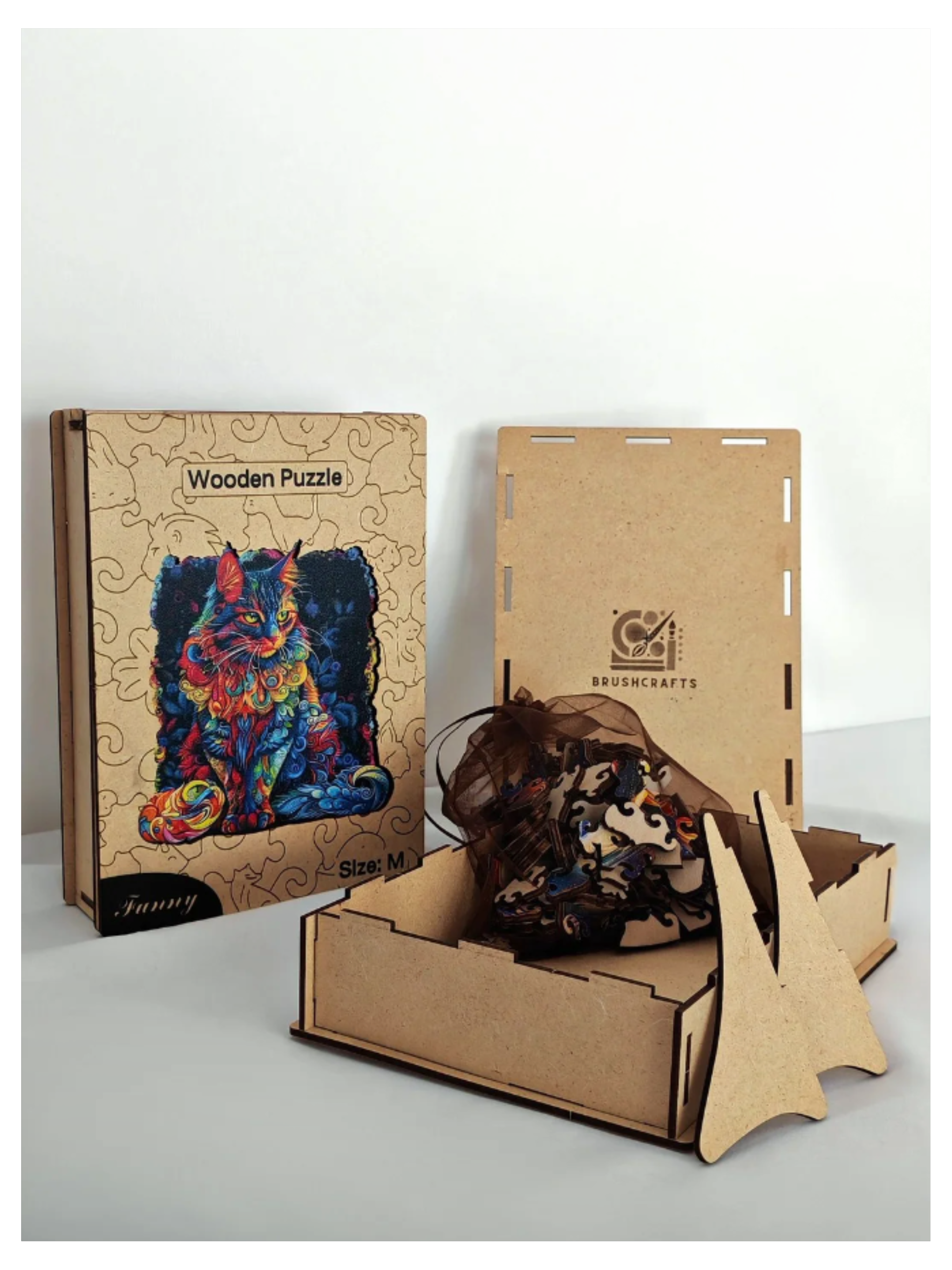 Puzzle en Bois - Le Majestueux Maine Coon