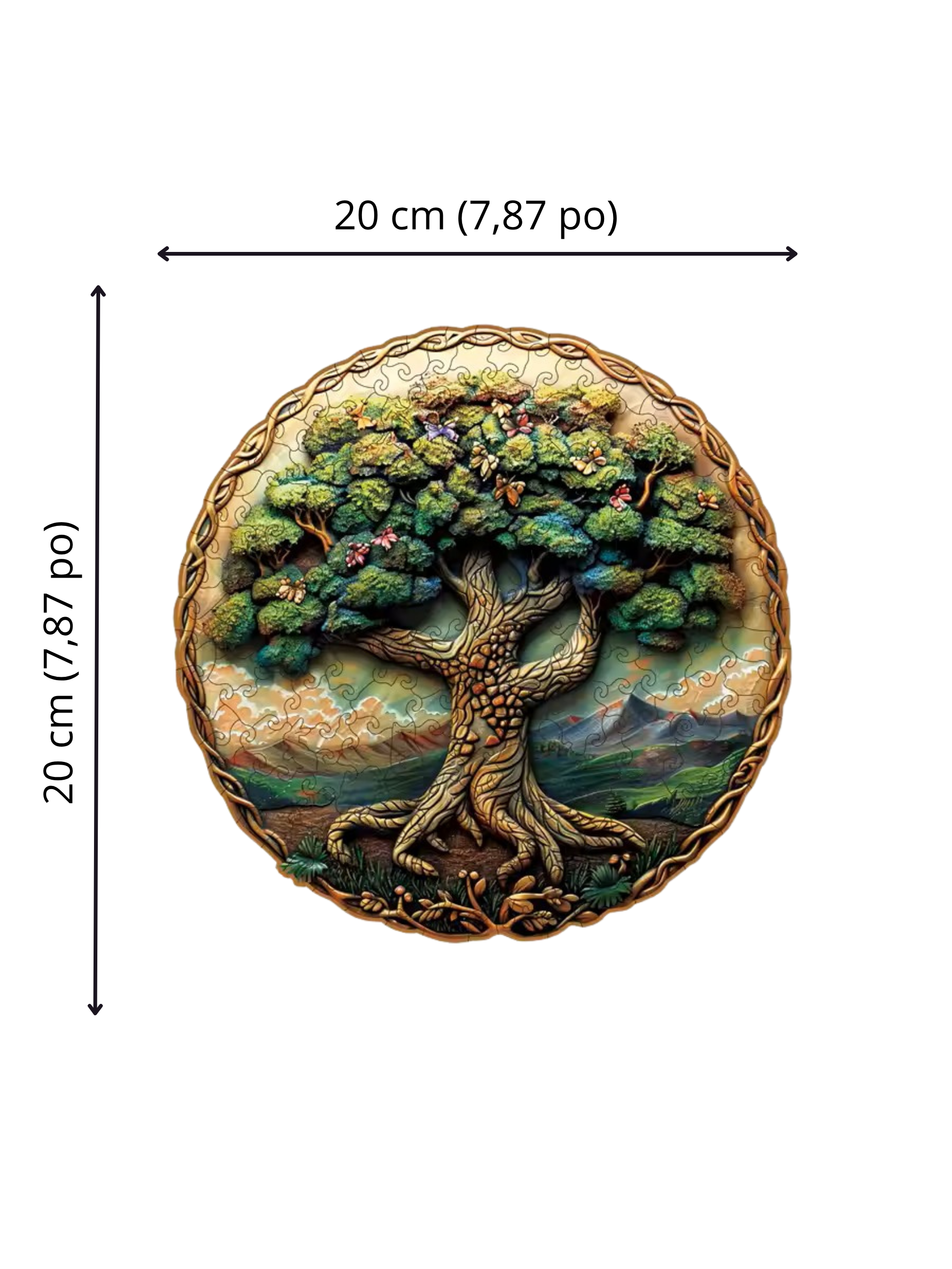 Puzzle en Bois - L'Arbre de Vie Mystique