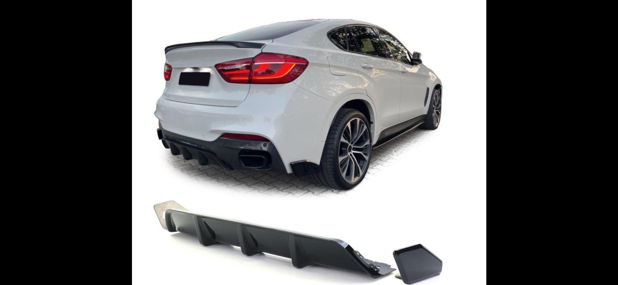 Galinio bamperio difuzorius BMW X6 F-16 (2014-2019)